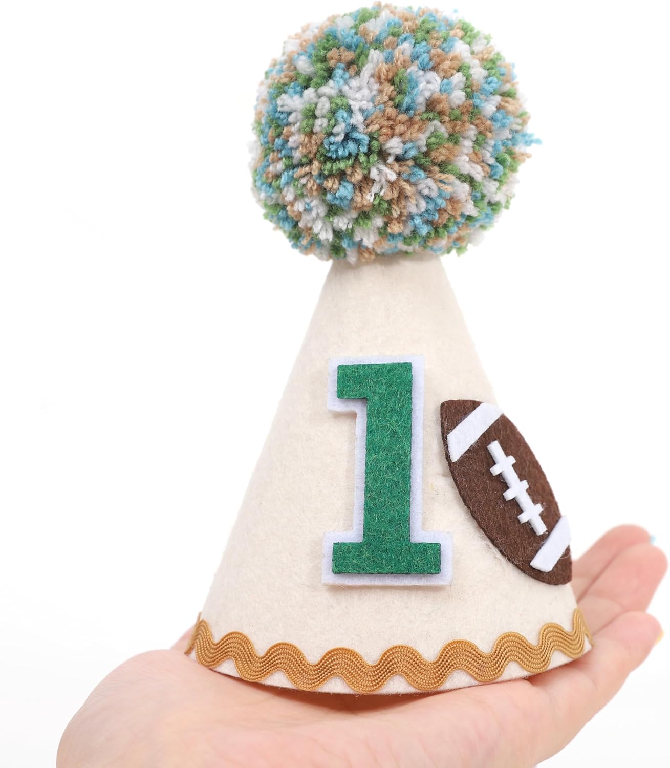 1st Birthday Football Party Hat for Boys