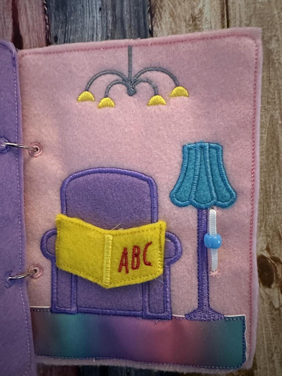 Handmade Portable Felt Dollhouse Book for Kids