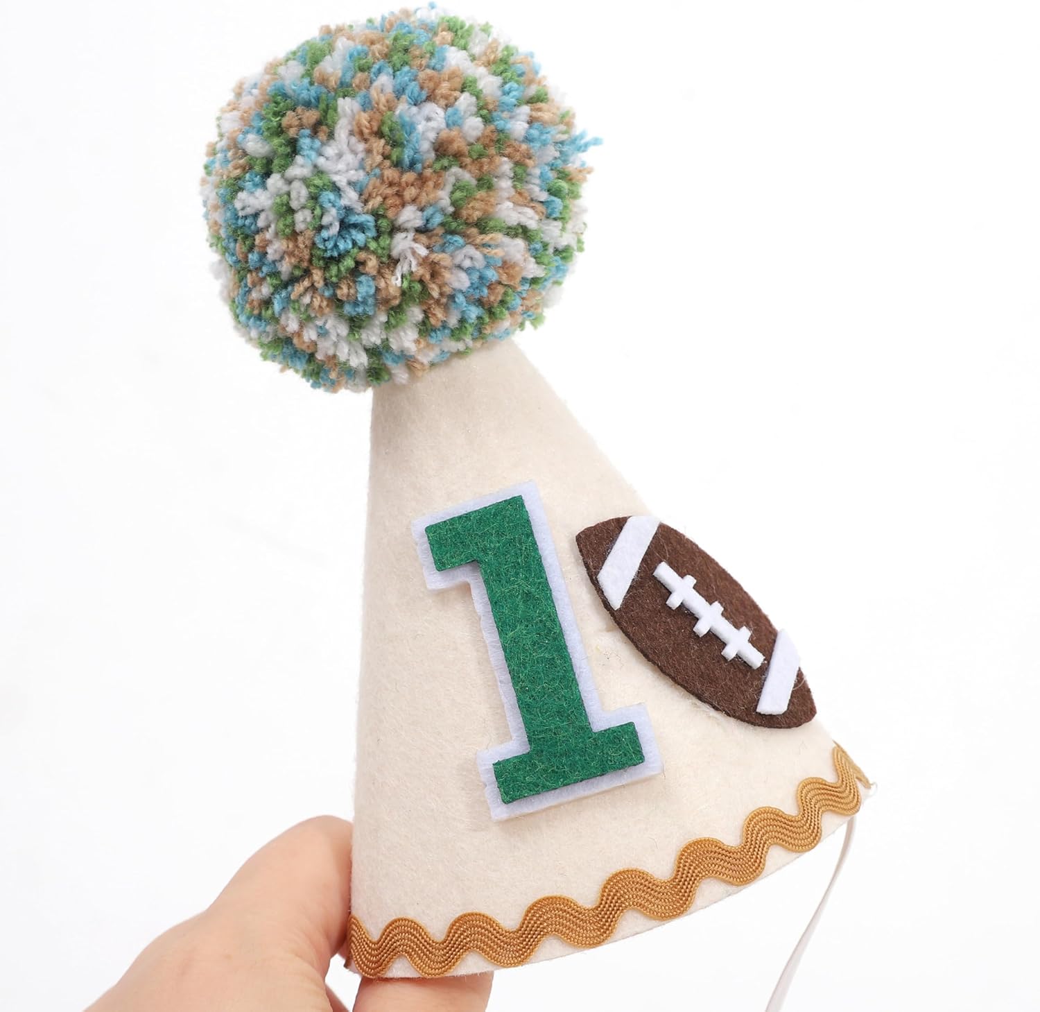 1st Birthday Football Party Hat for Boys