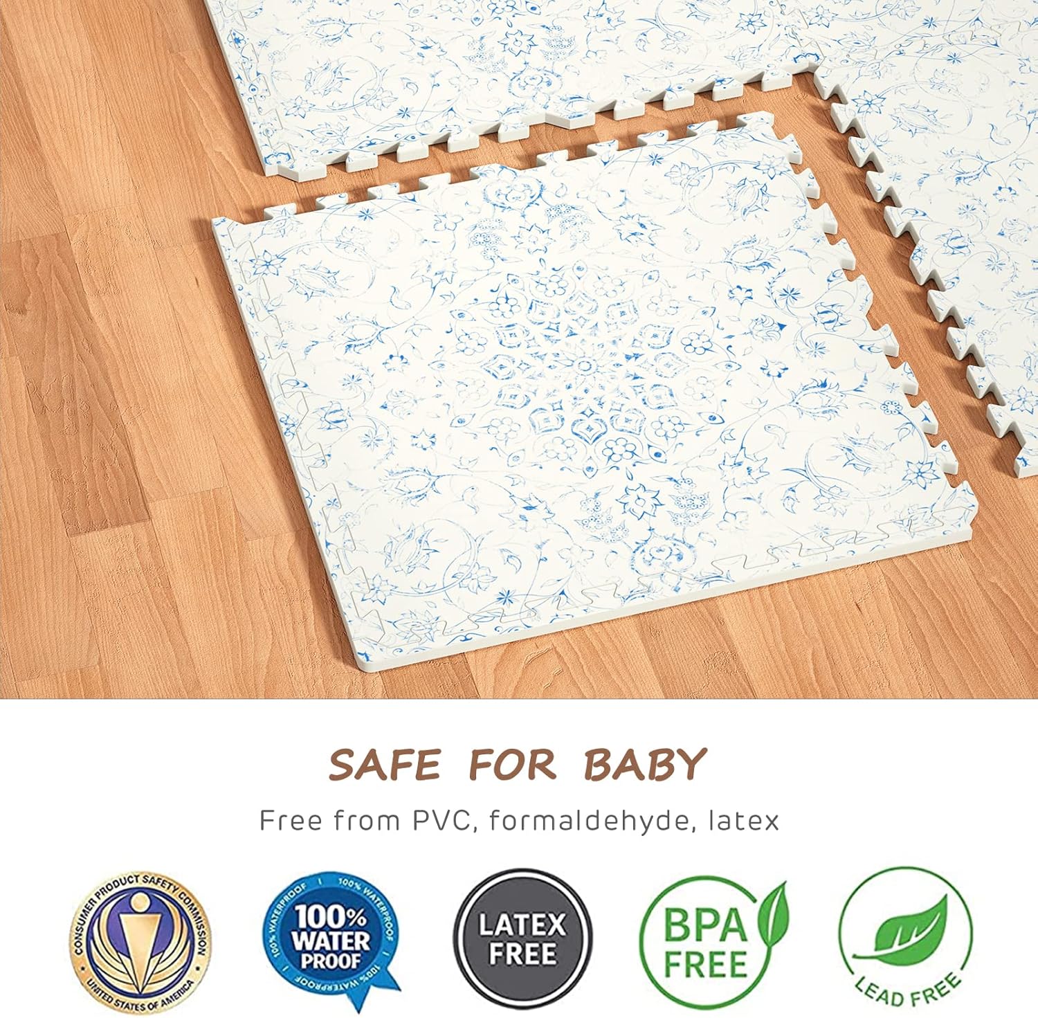 4FT x 6FT Non-Toxic Foam Puzzle Play Mat for Kids