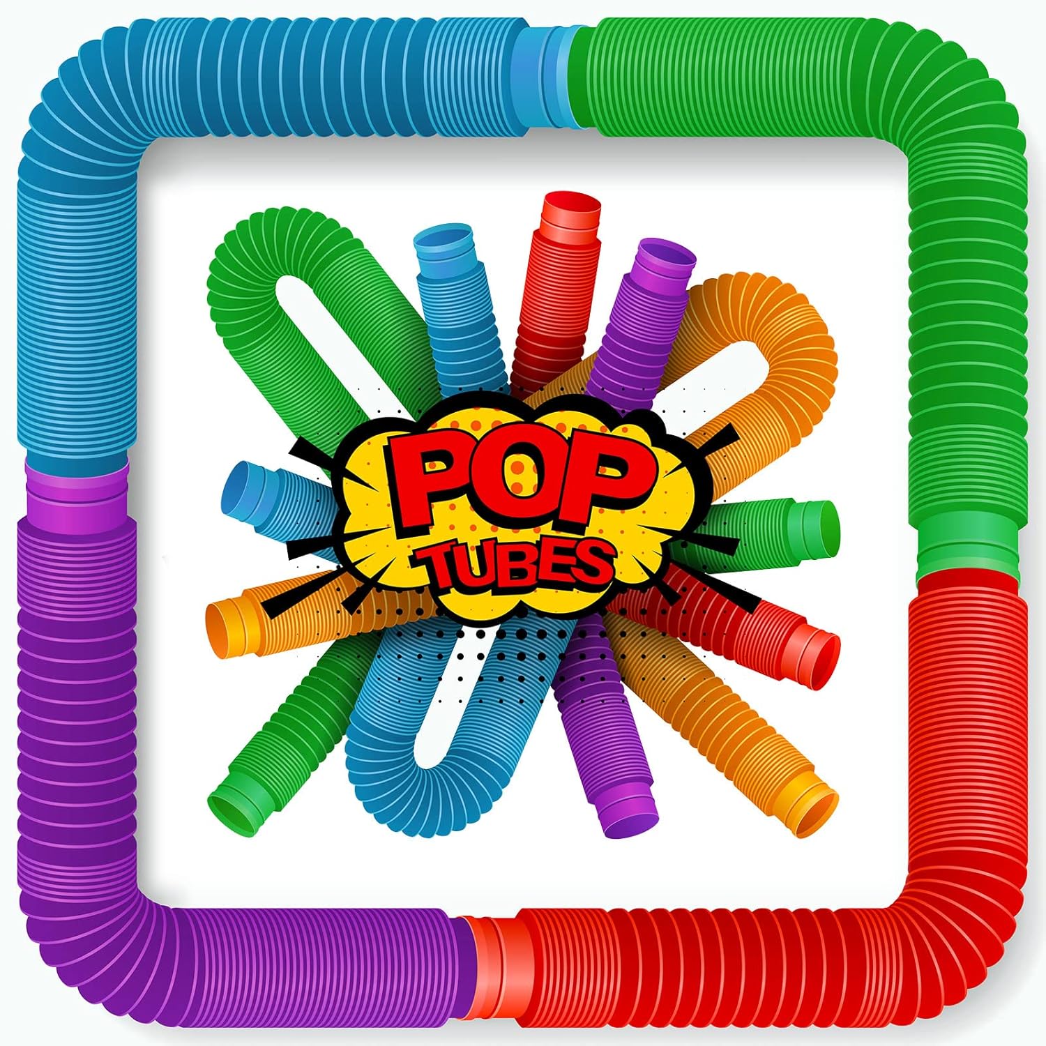 Civaner 100 Piece Fidget Tube Sensory Toy Pack