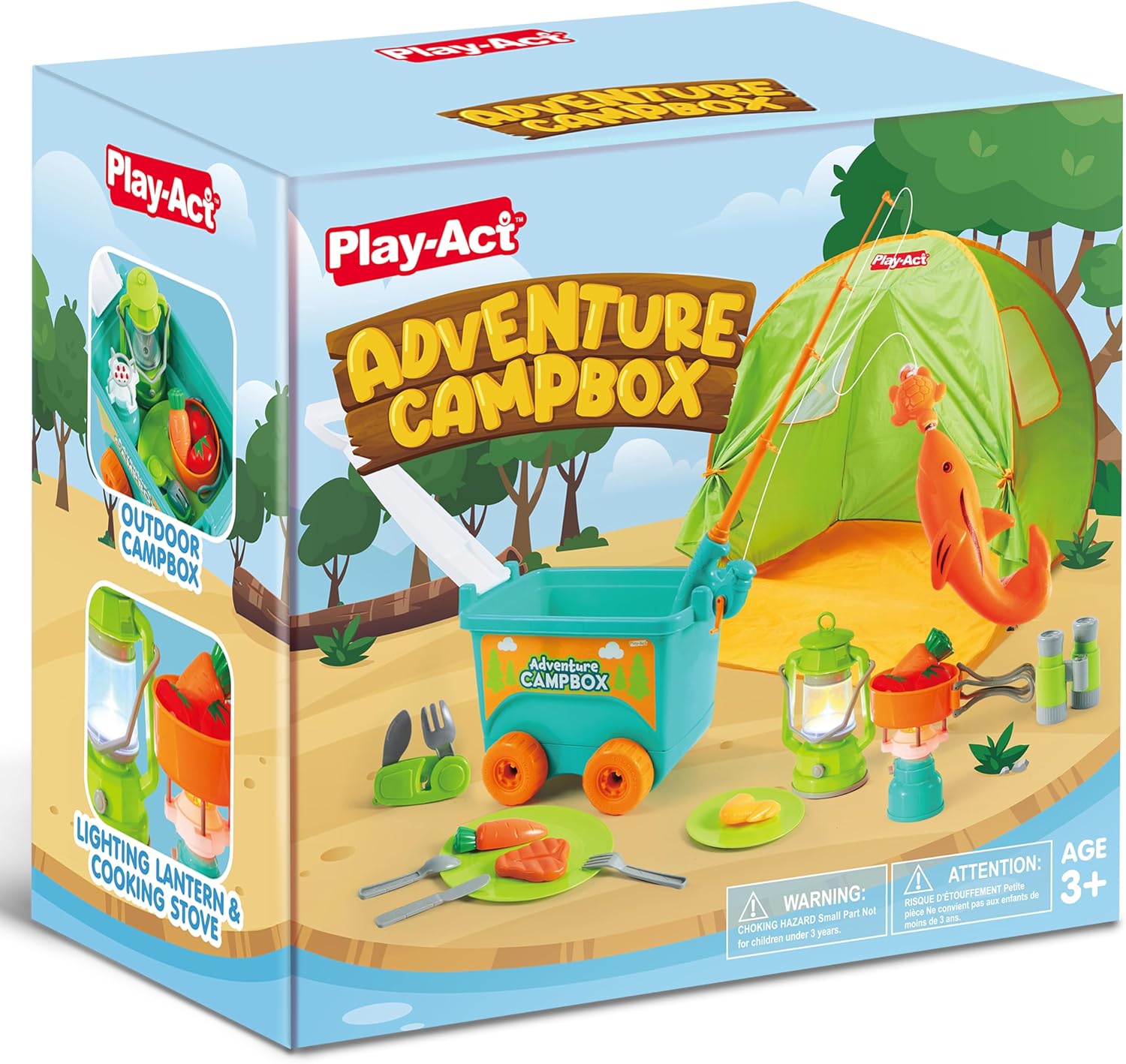 Kids Camping Set with Tent and Cart for Outdoor Play