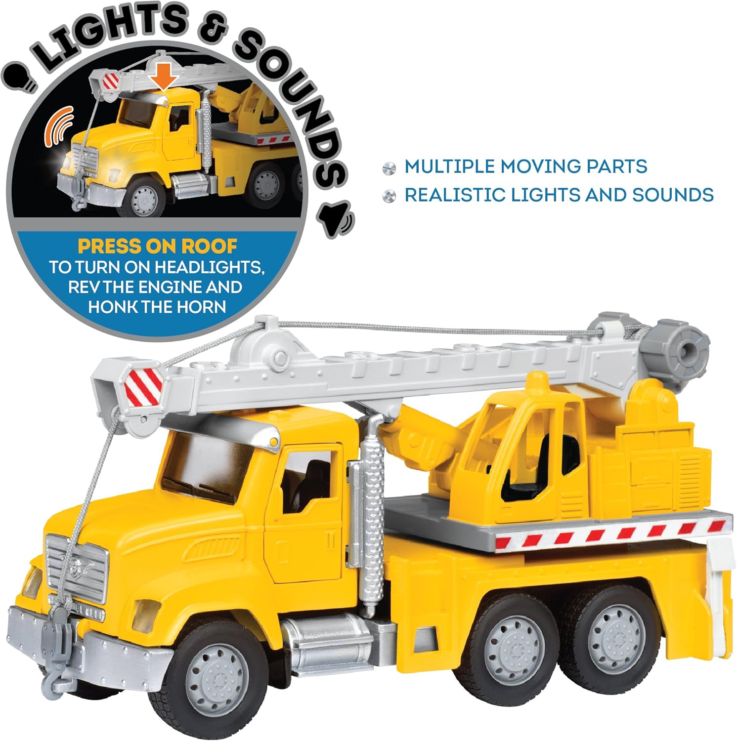 DRIVEN by Battat Micro Crane Truck Yellow 1