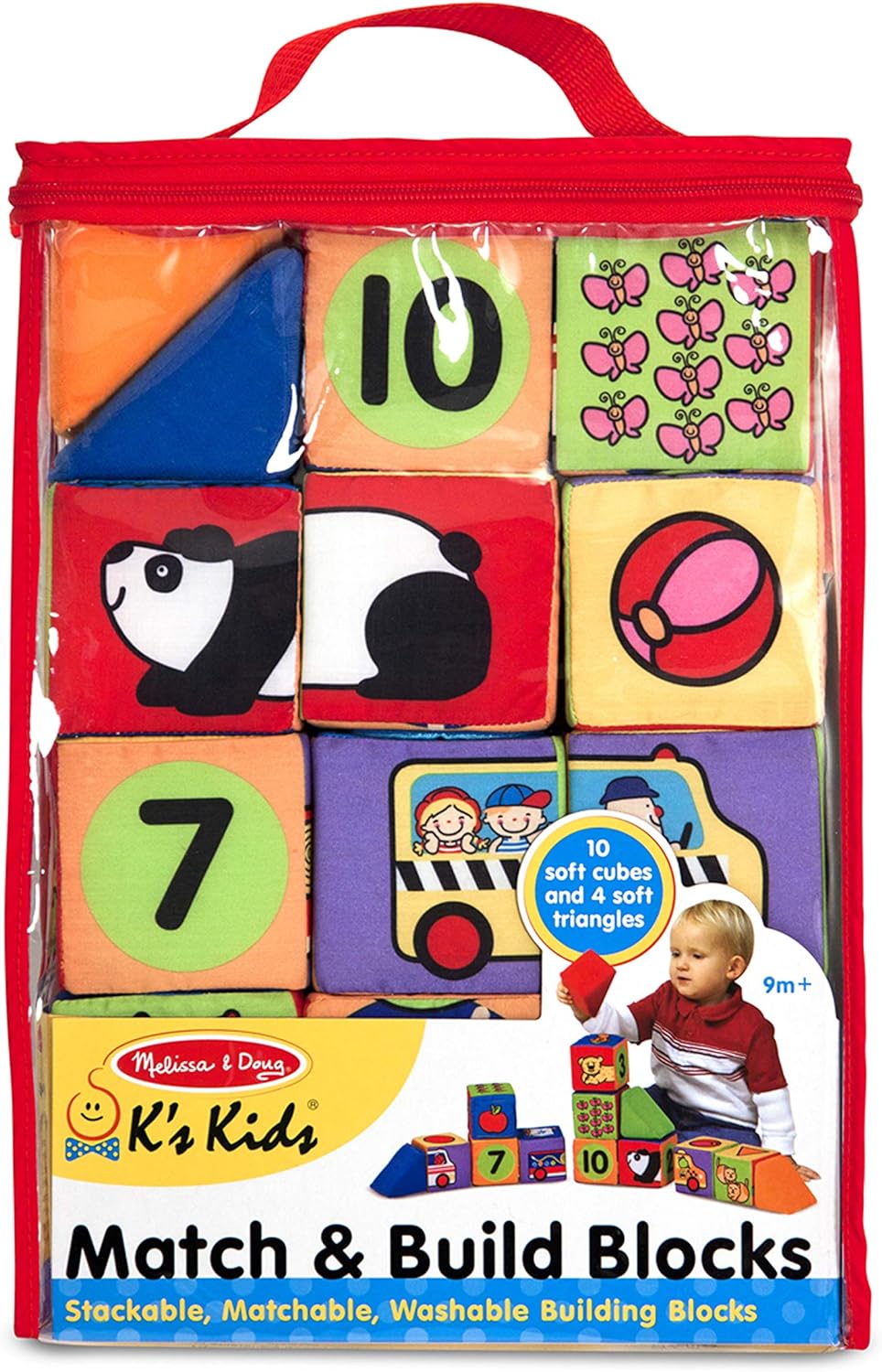 Melissa Doug Ks Kids Match and Build Soft Blocks Set