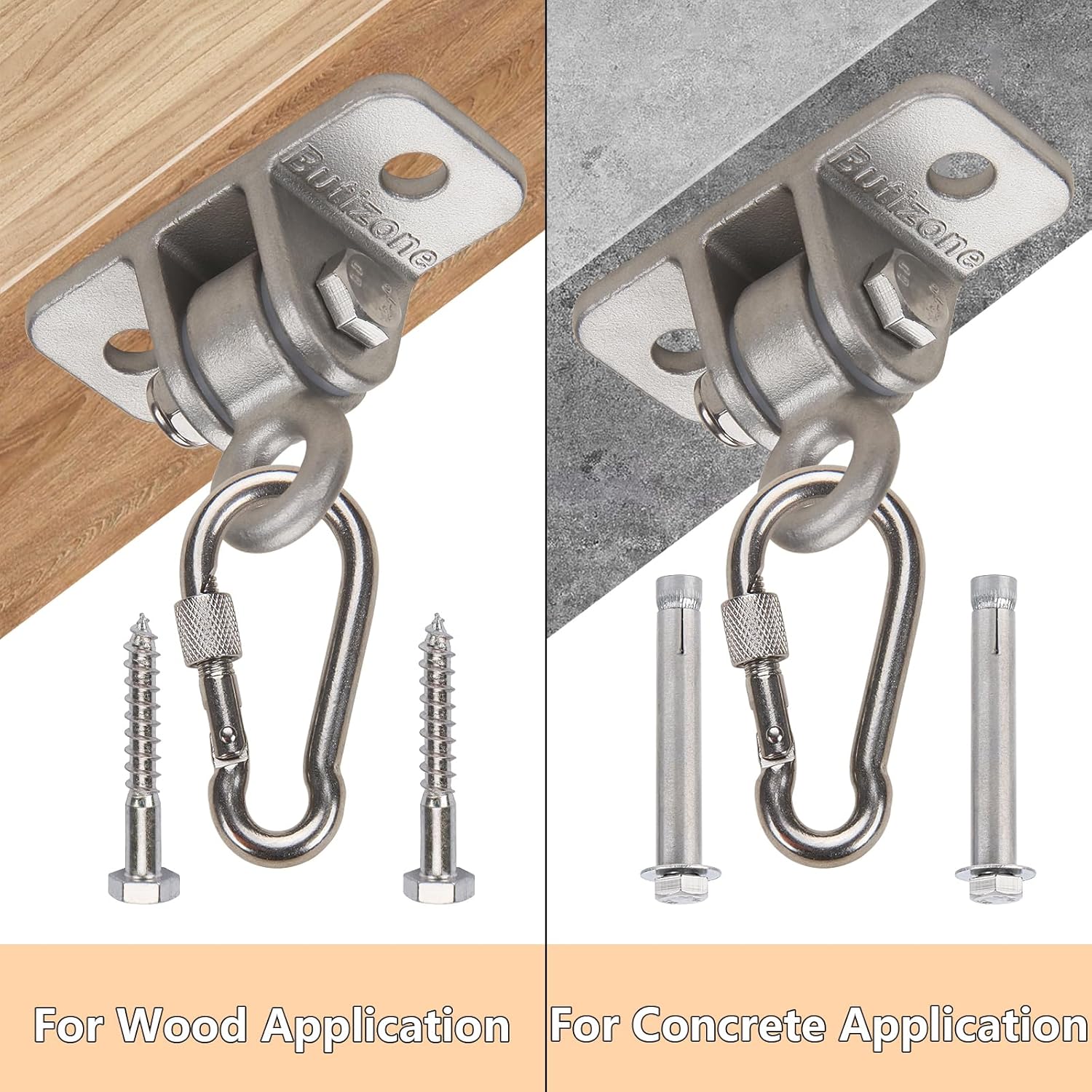 Butizone Heavy Duty Swing Hangers 304 Stainless Steel Set of 2 1