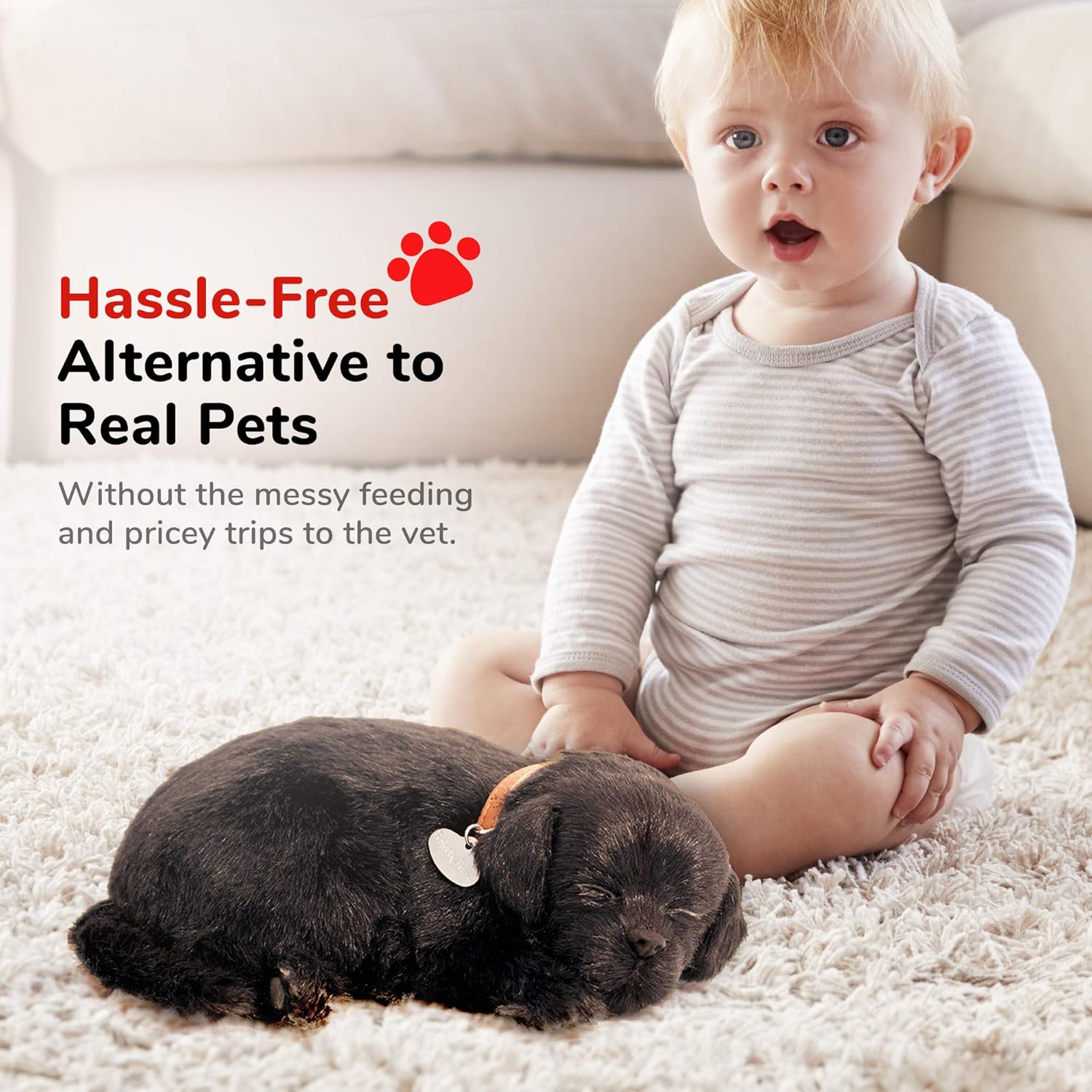 Perfect Petzzz - Realistic Black Lab Stuffed Pet Toy 1