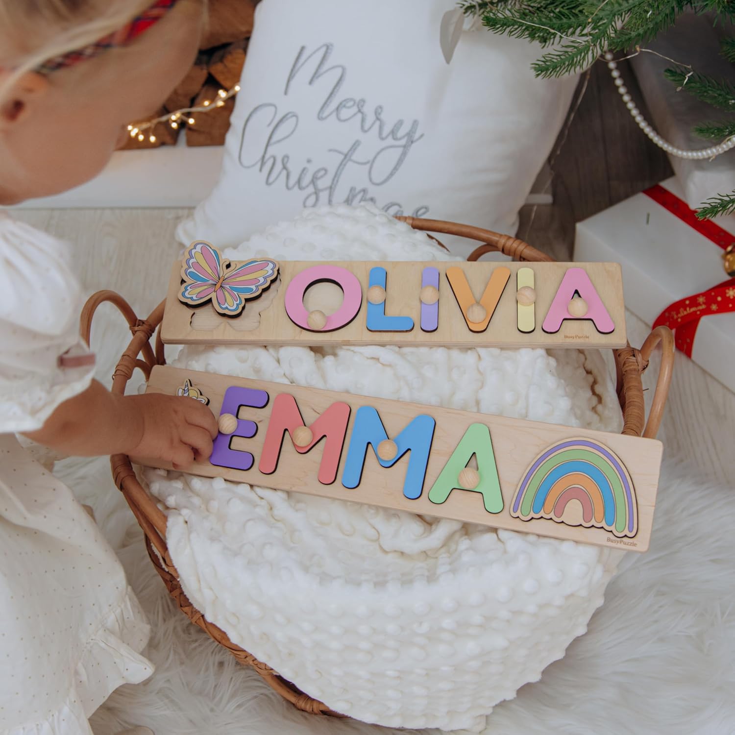 Personalized Wooden Name Puzzle Montessori Toy 1