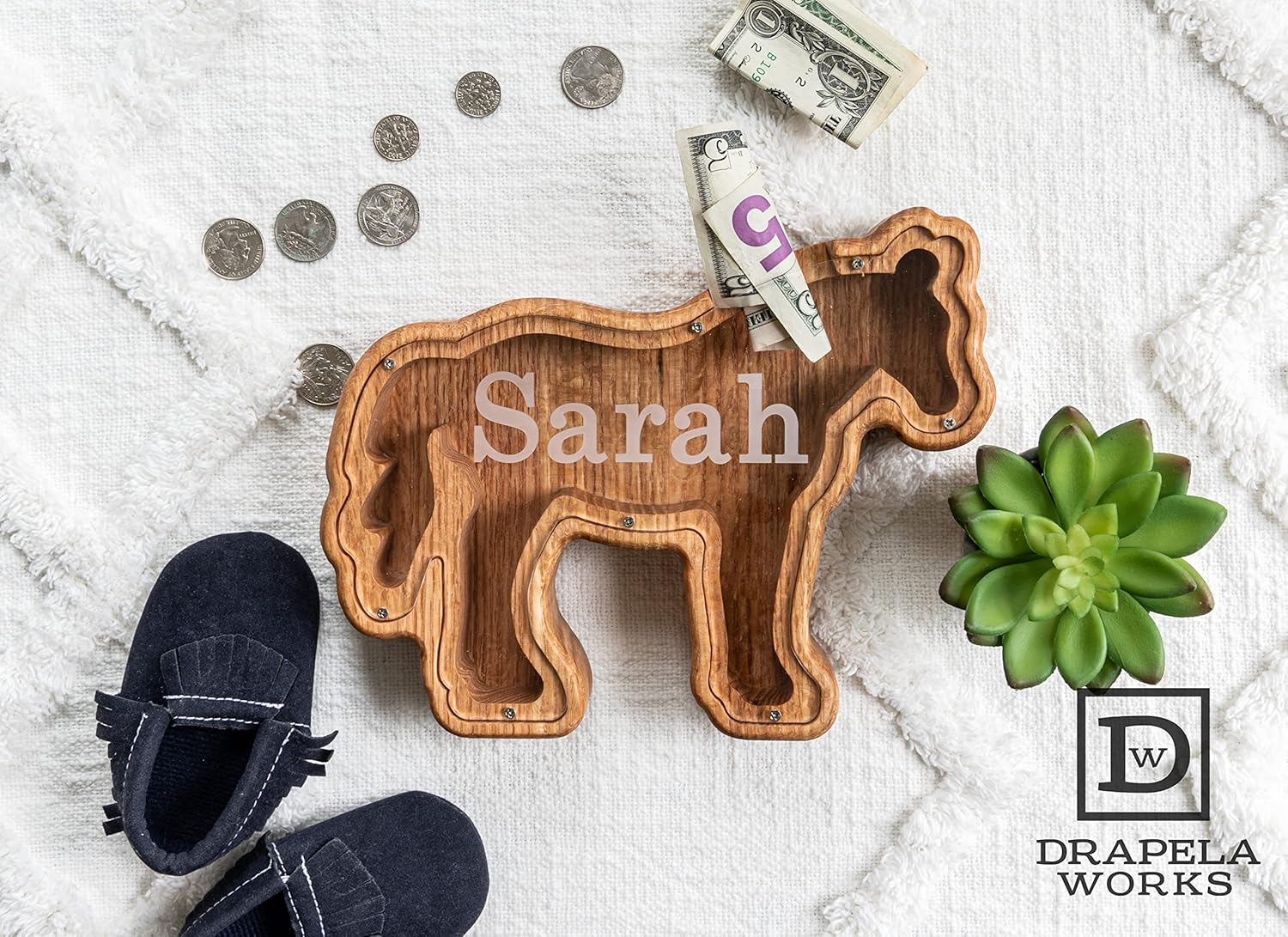 Drapela Works Horse Piggy Bank USA Made Personalized
