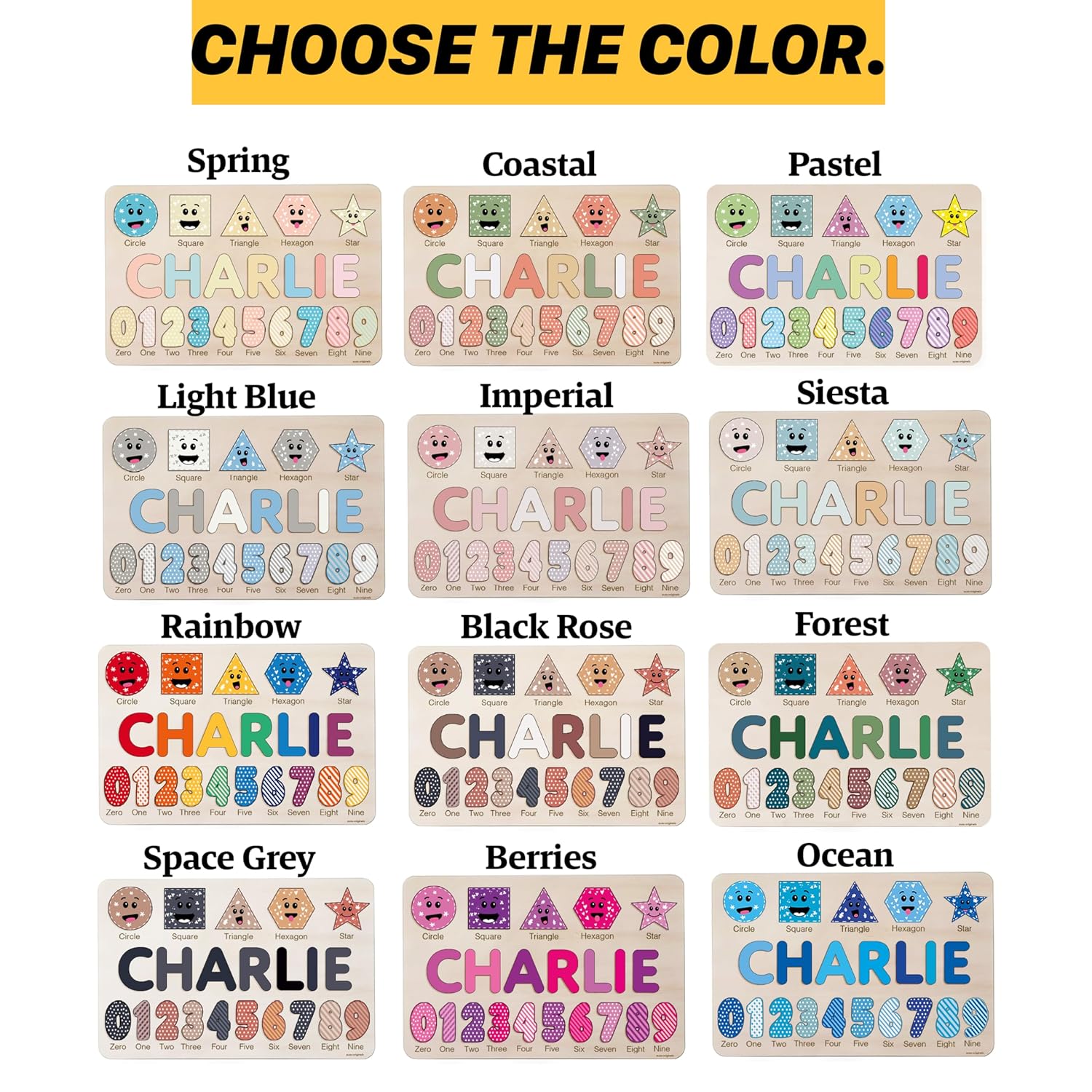 Zuzu Puzzle Personalized Name Wooden Toy for Toddlers