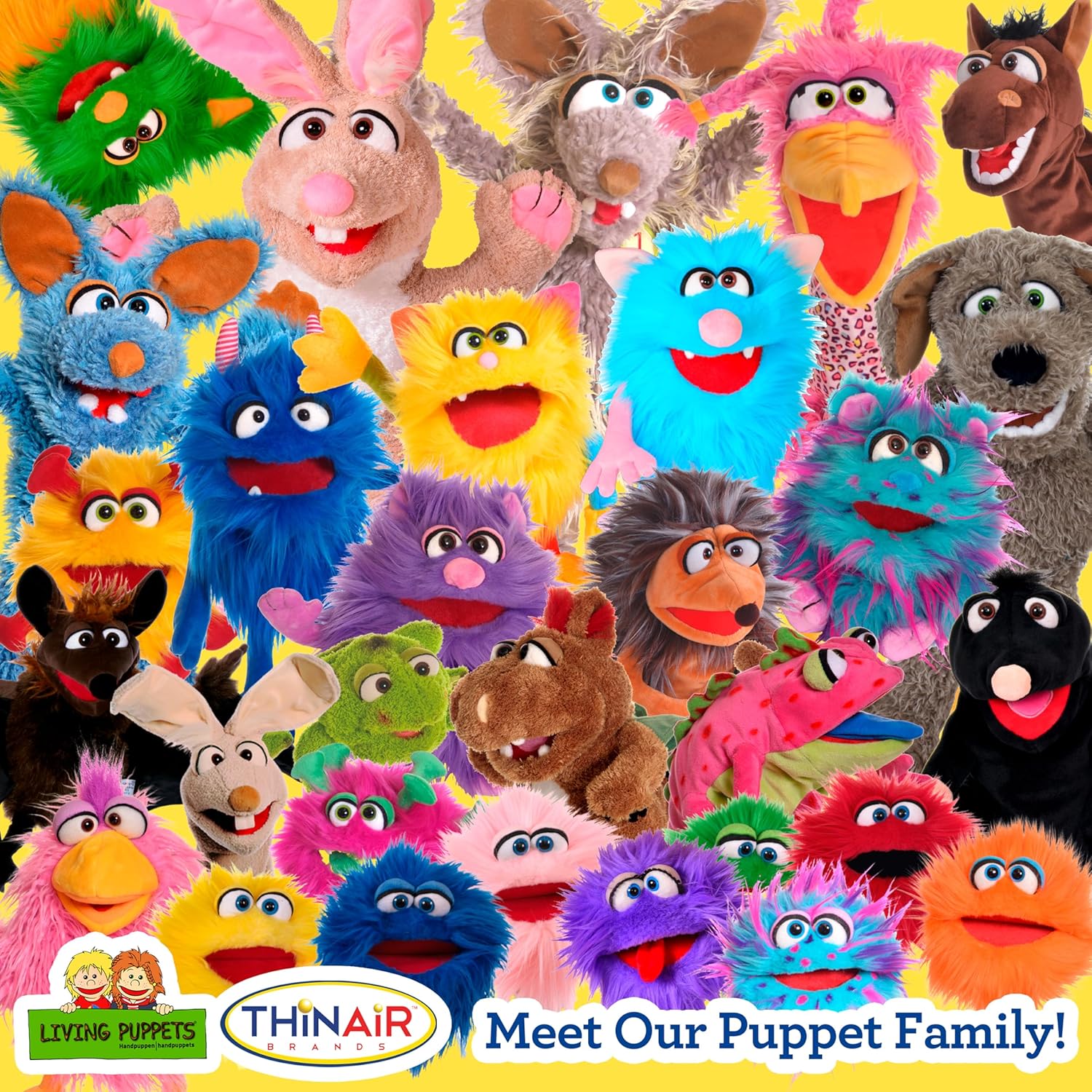 Nature Bound Living Puppets Purple Monster 12-Inch Hand Puppet