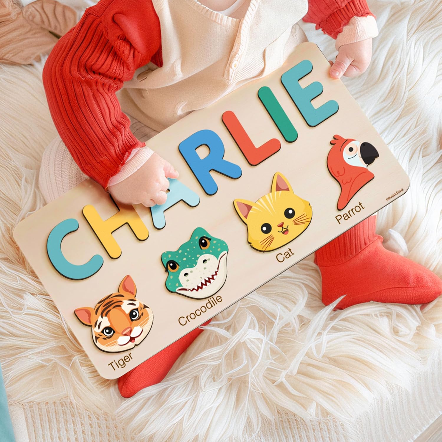 Nevandora Baby Personalized Name Puzzle Toy