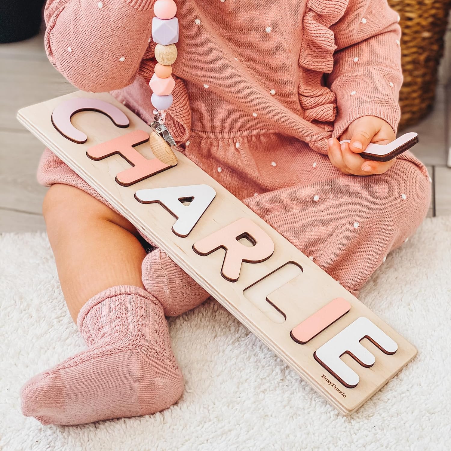 Personalized Wooden Name Puzzle With Pegs