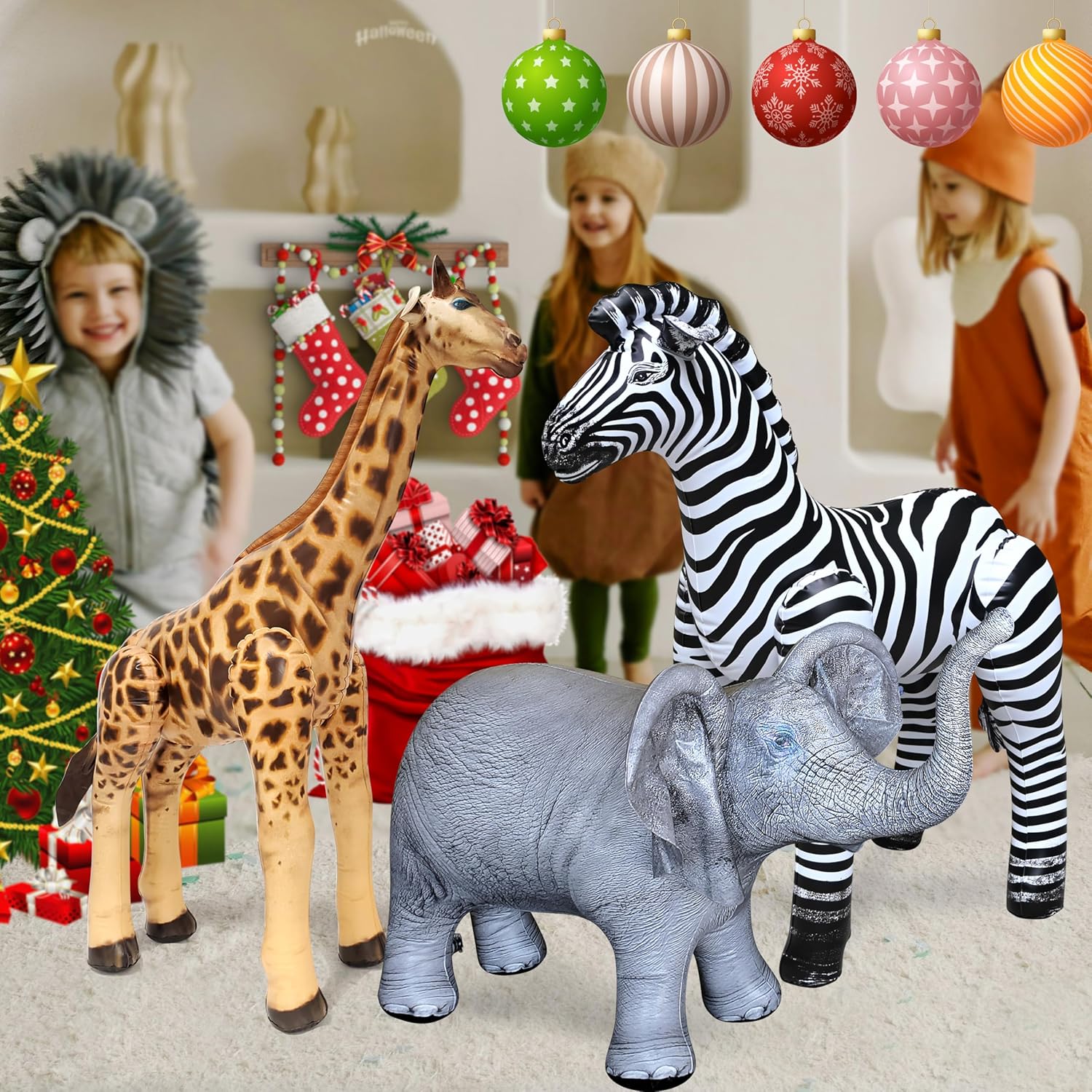 Jet Creations Life on Earth Wildlife Safari Inflatable Bundle 3-PK