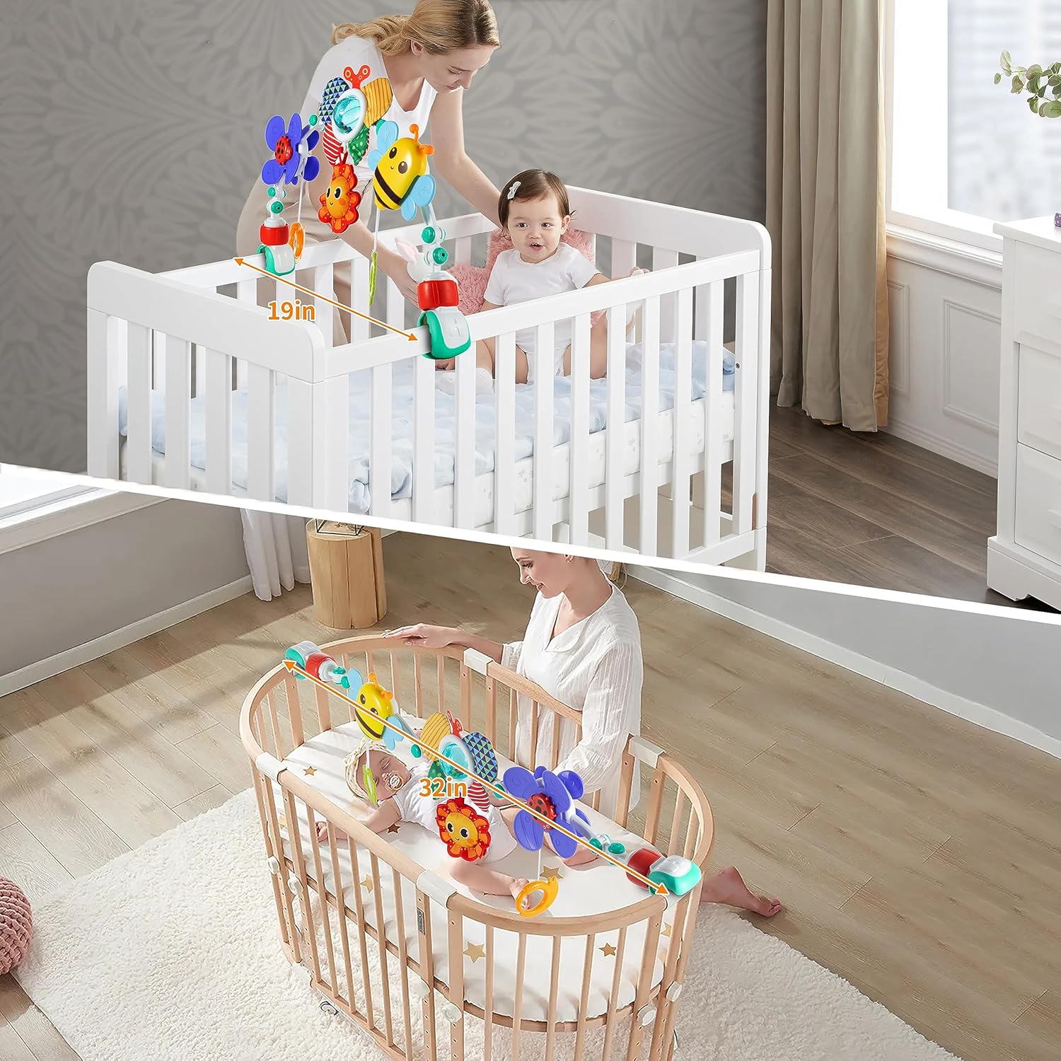 Adjustable Stroller Arch Toy for Baby Sensory Development