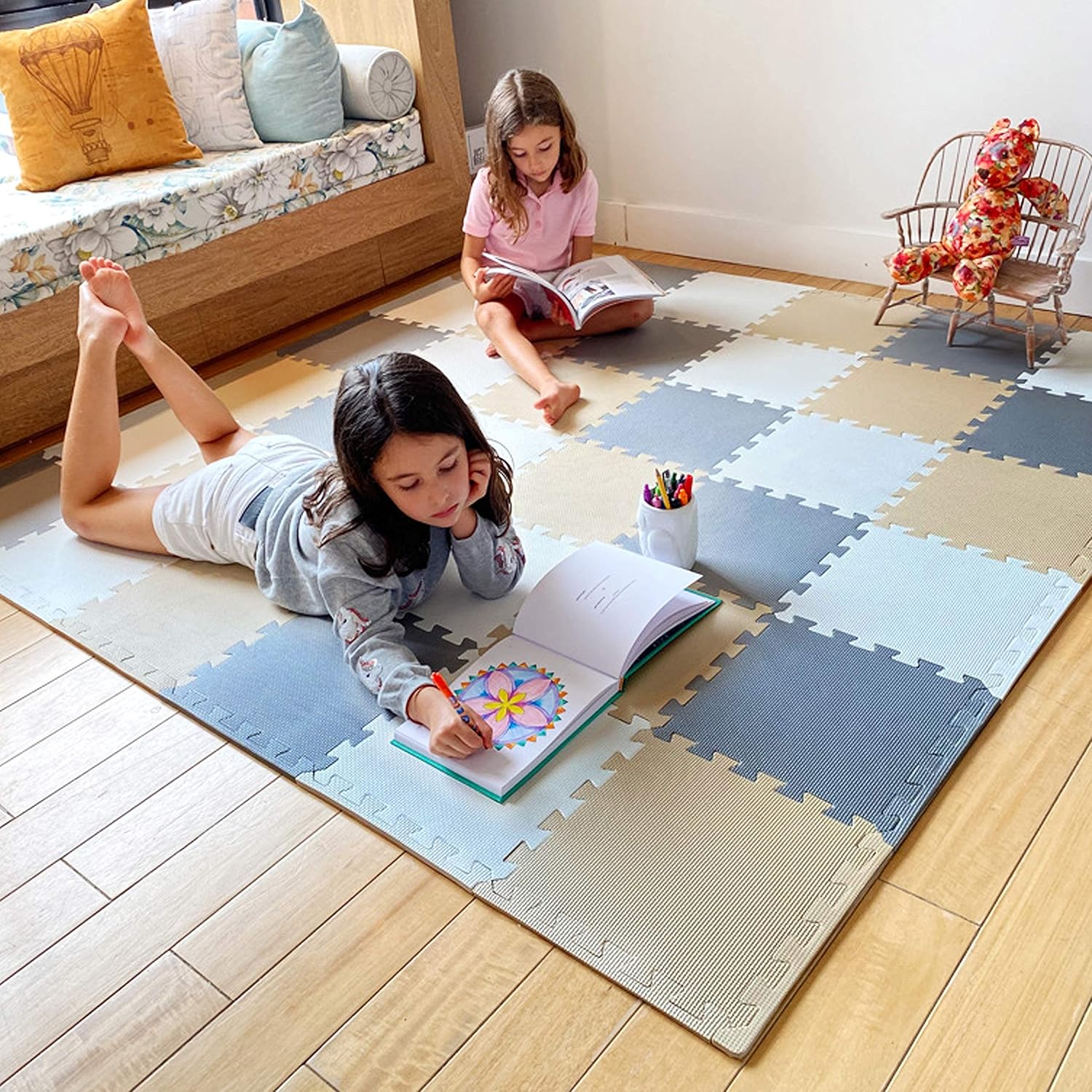 MioTetto Foam Floor Tiles for Kids - Safe Comfortable Play Mat