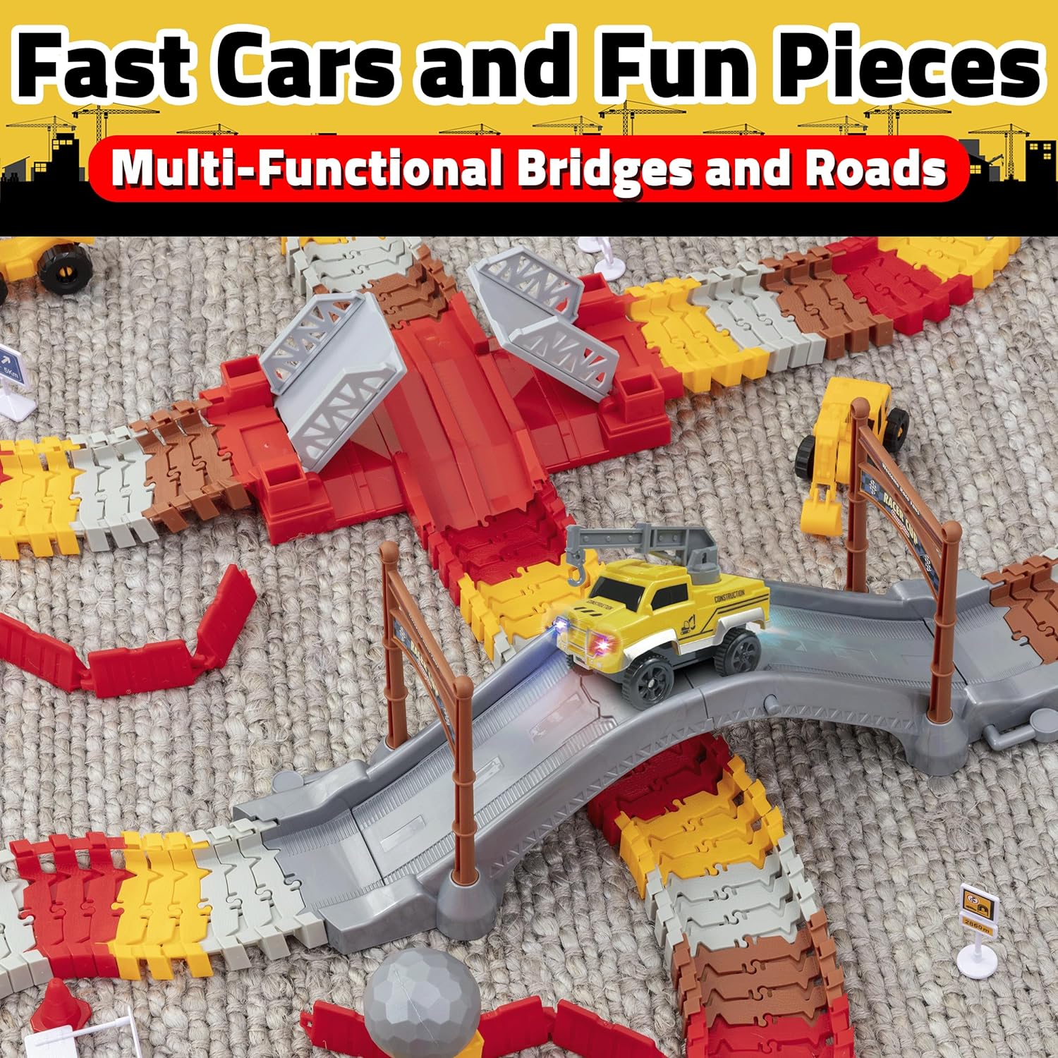 USA Toyz Snap Trax Race Tracks STEM Toy Set