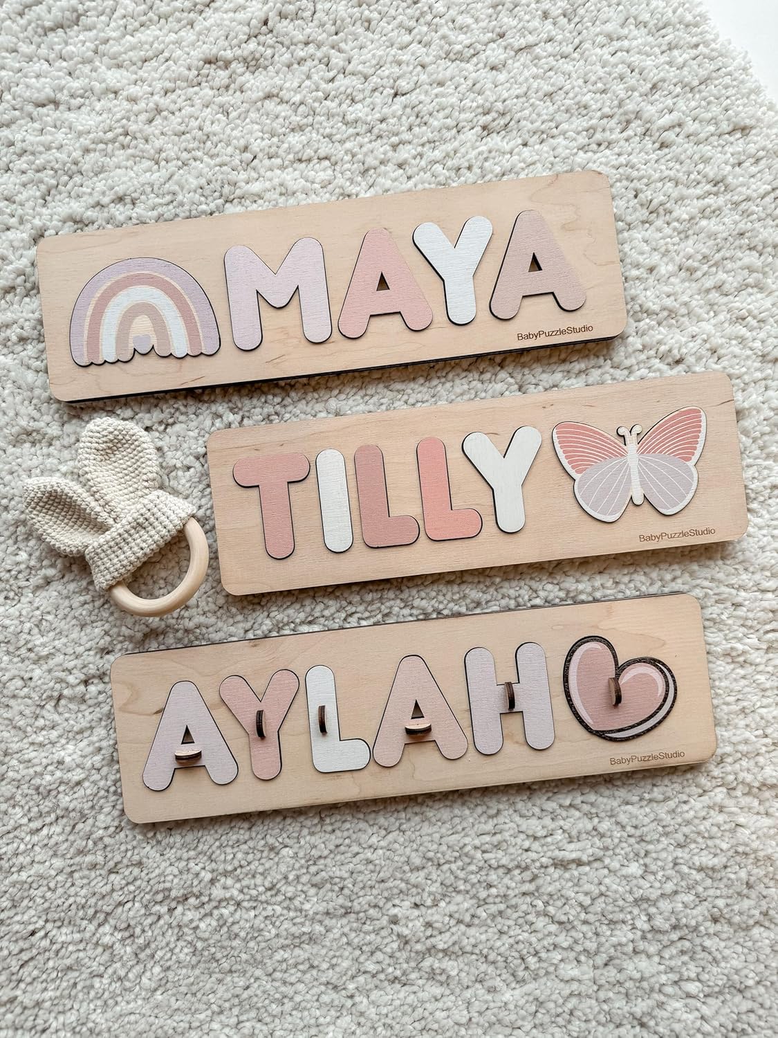 Personalized Baby Name Puzzle With Pegs