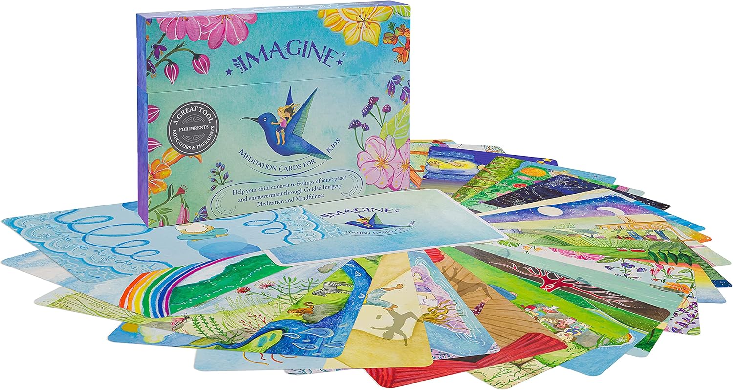 Imagine Meditation Cards for Kids - Mindfulness Relaxation Kit