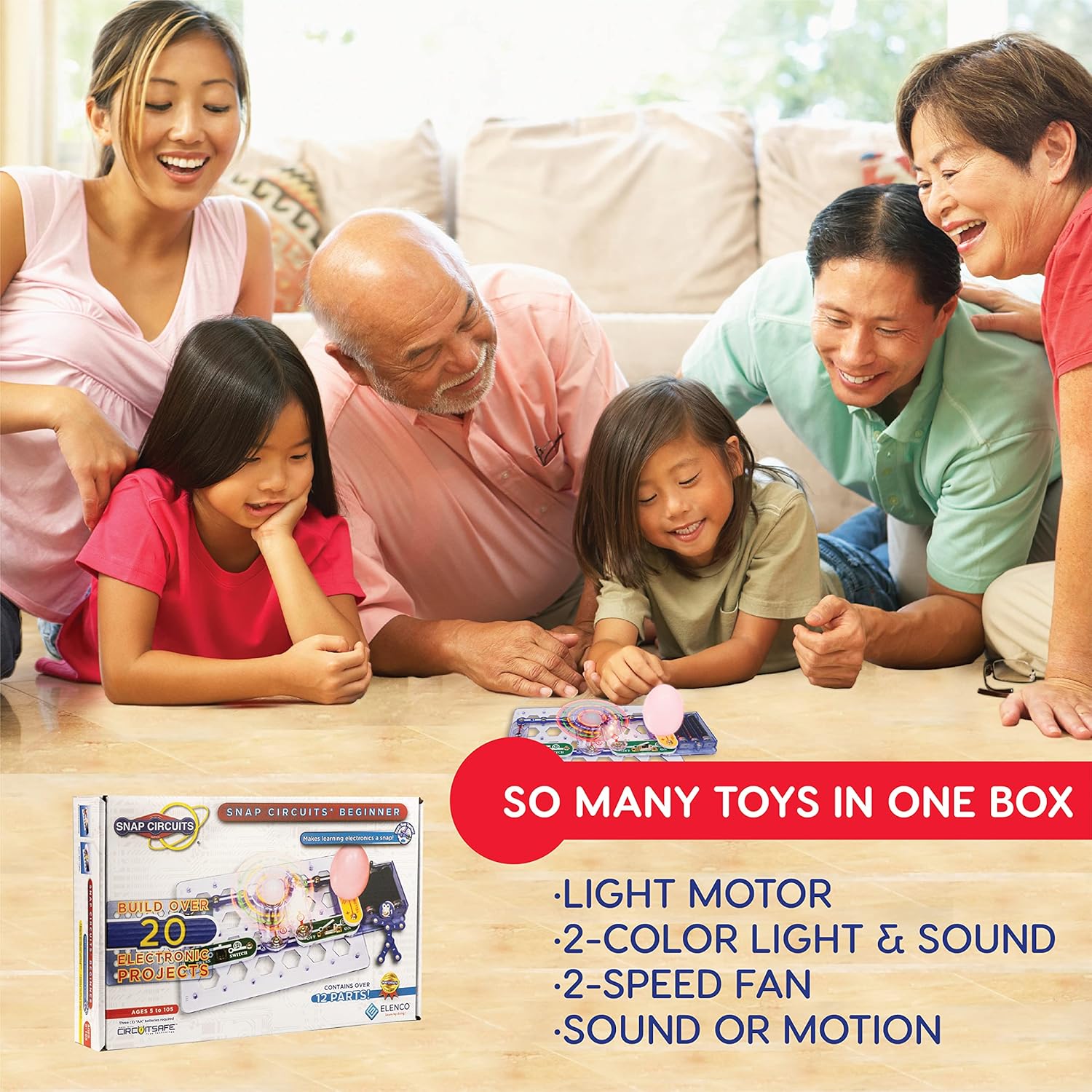Snap Circuits Beginner STEM Kit for Kids Age 5-9