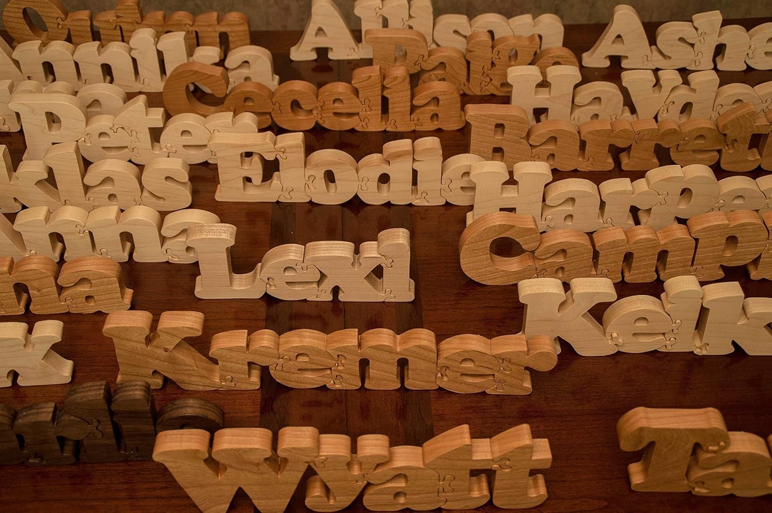 Wooden Name Puzzle for Kids by Little Wooden Wonders