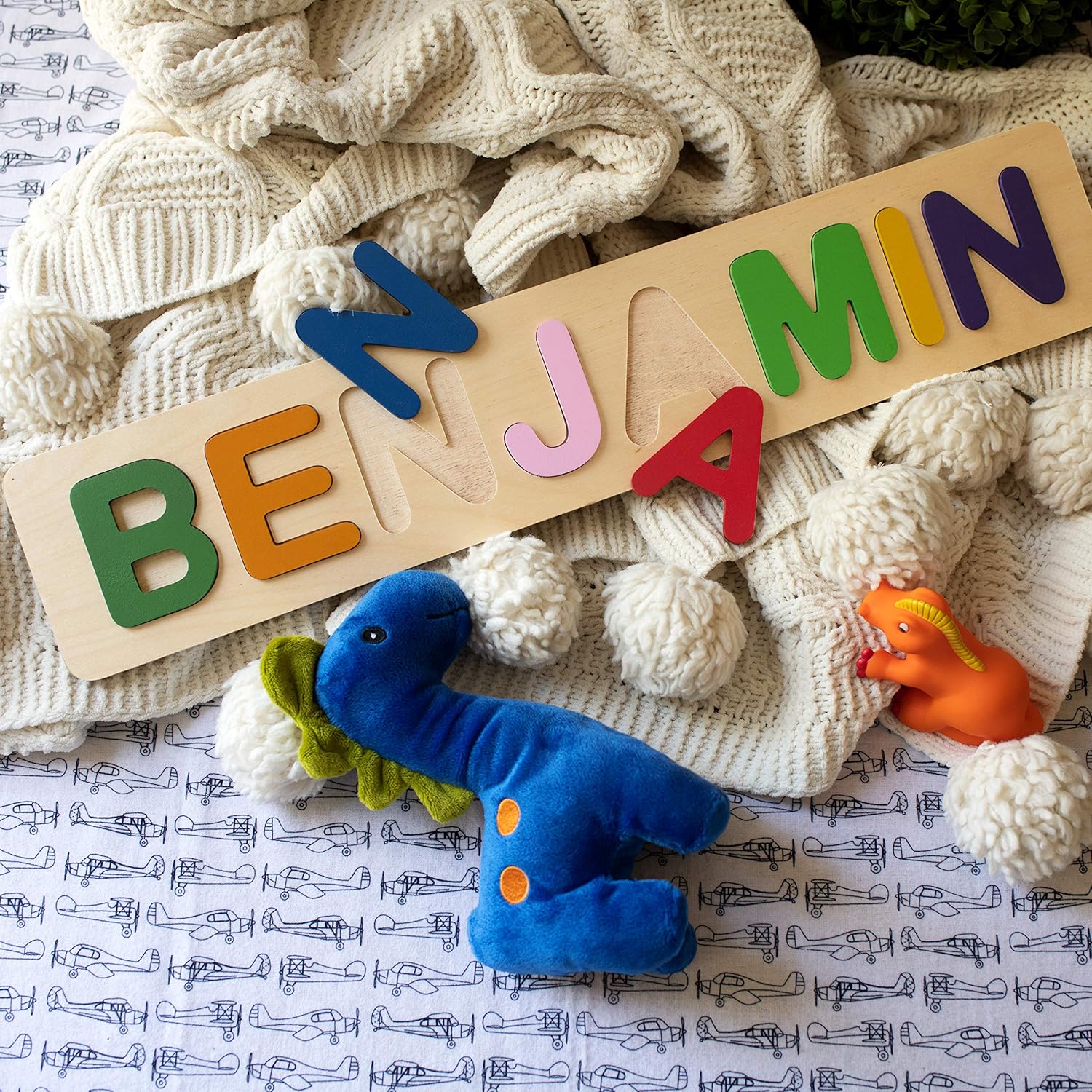 Personalized Wooden Name Puzzle for Kids Up to 12 Letters