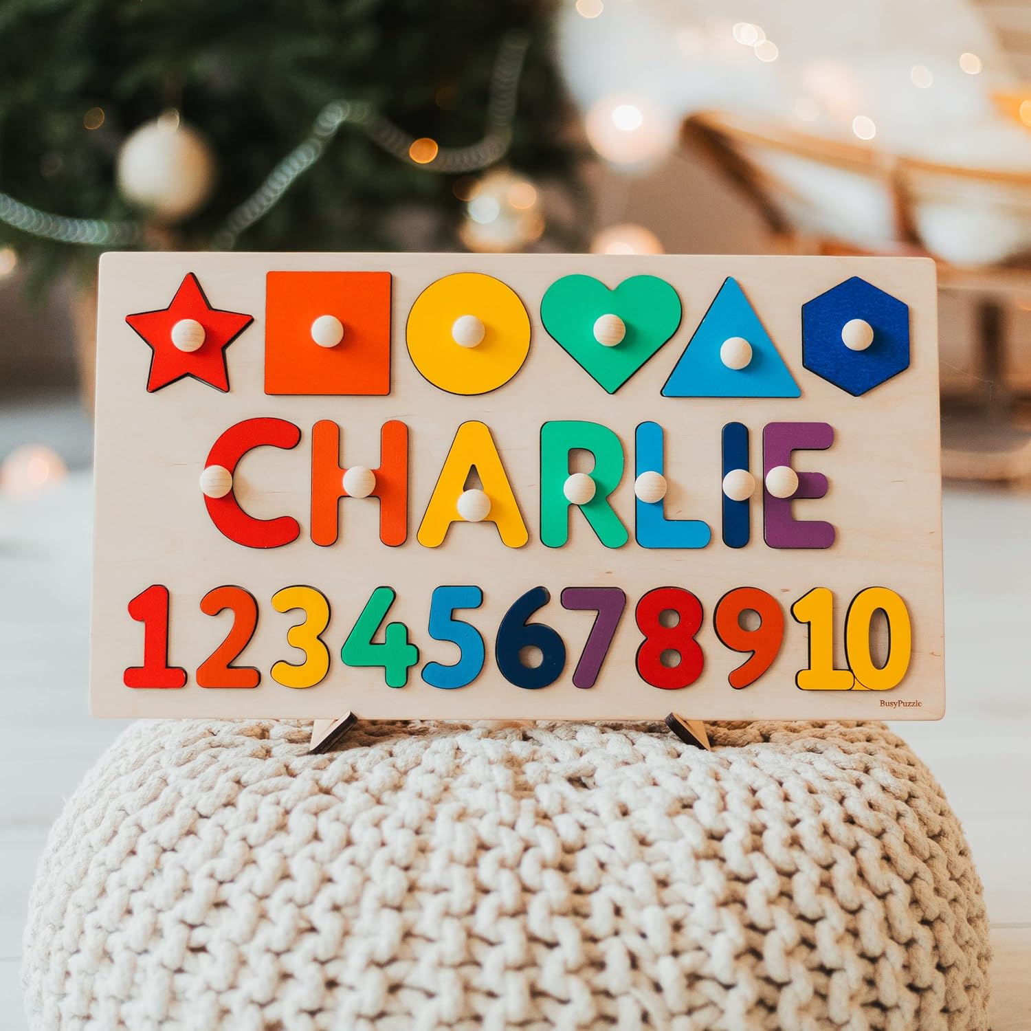 Personalized Name Puzzle With Numbers and Shapes 1