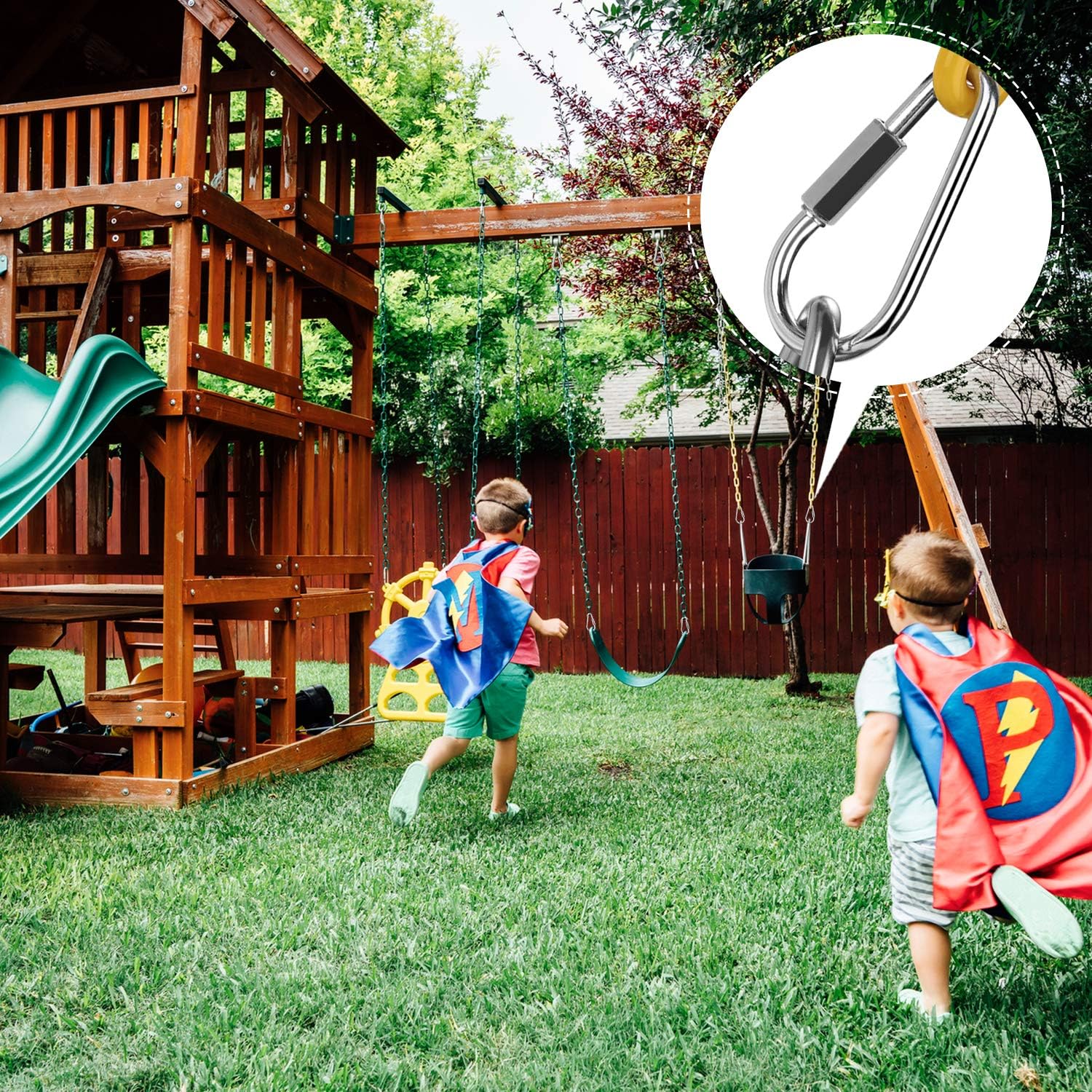 AGPtek Quick Link Snap Hook Carabiner Connector for Play Sets