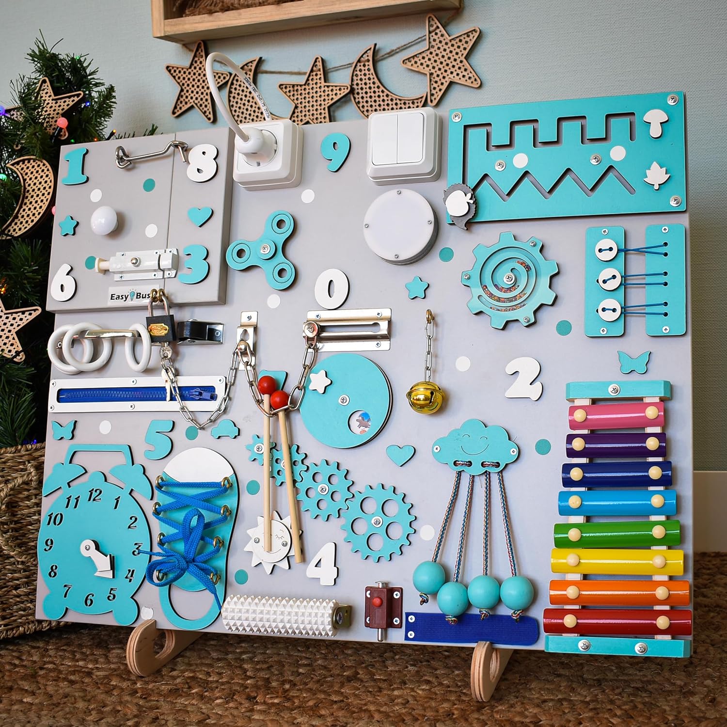 Wooden Stand for Busy Board Sensory Montessori Toys