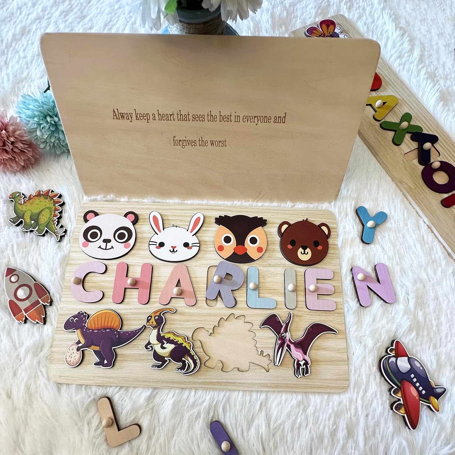 Personalized Kids Name Puzzle for Toddlers 24 Months