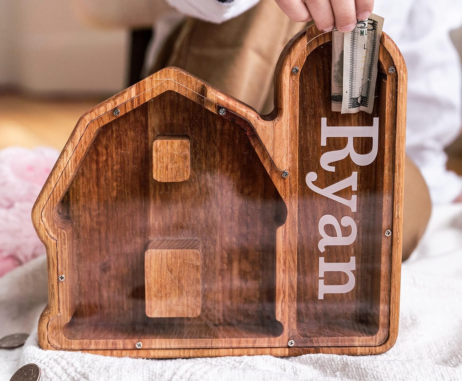 Drapela Works Barn Piggy Bank USA Made Personalized 1