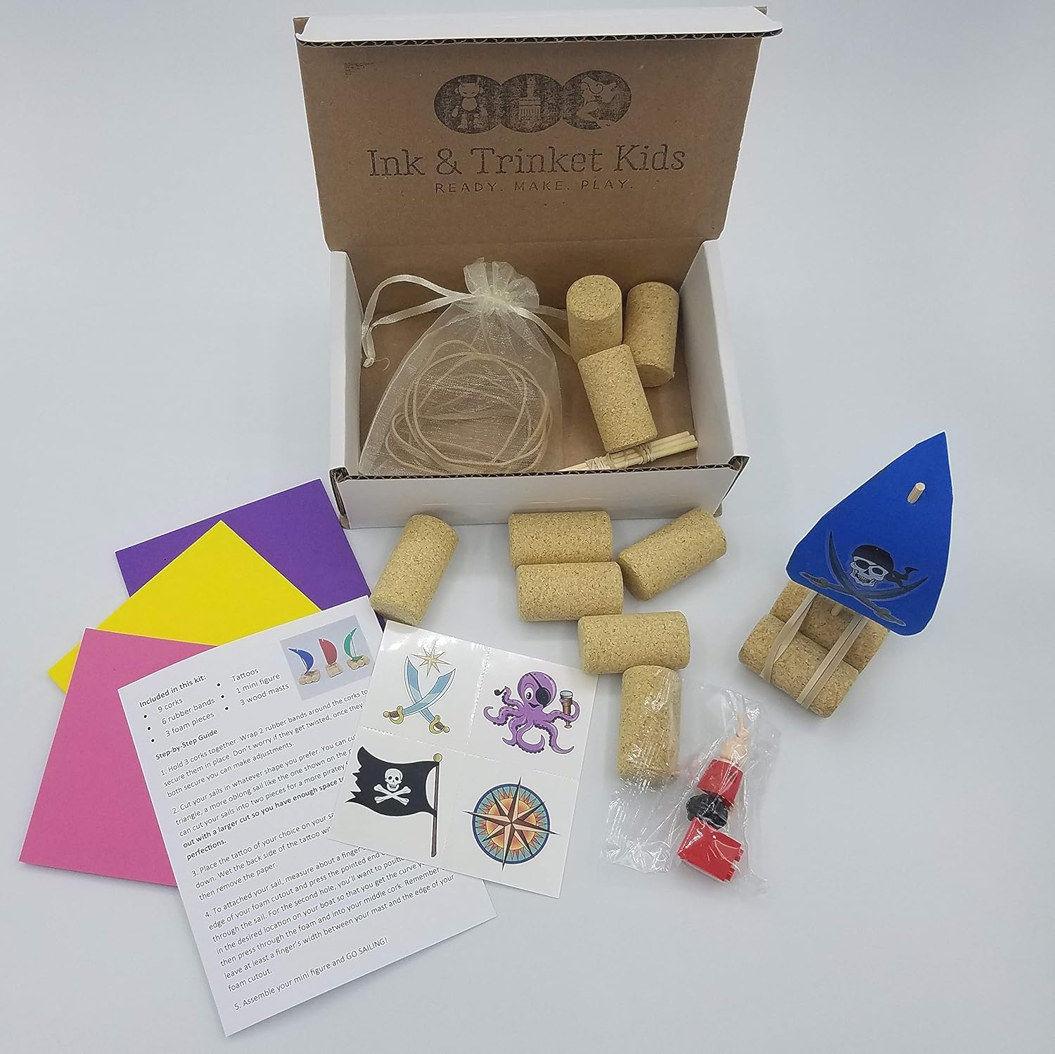 Ink Trinket Kids DIY Cork Boat Craft Kit