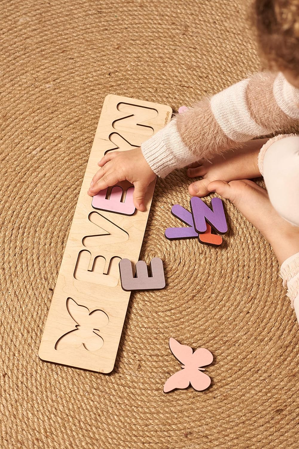 Custom Name Puzzle Wooden Nursery Sign Toddler Gift