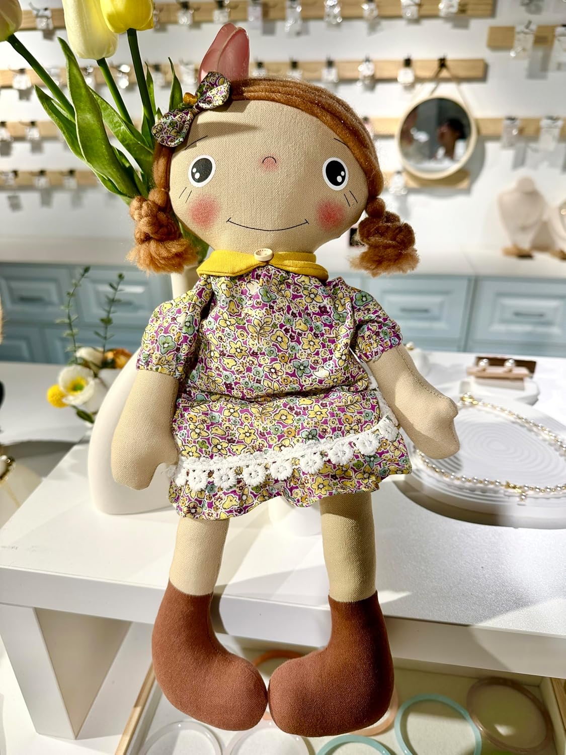 Beibei Handmade Doll Cute Plush Toy for Toddlers and Kids