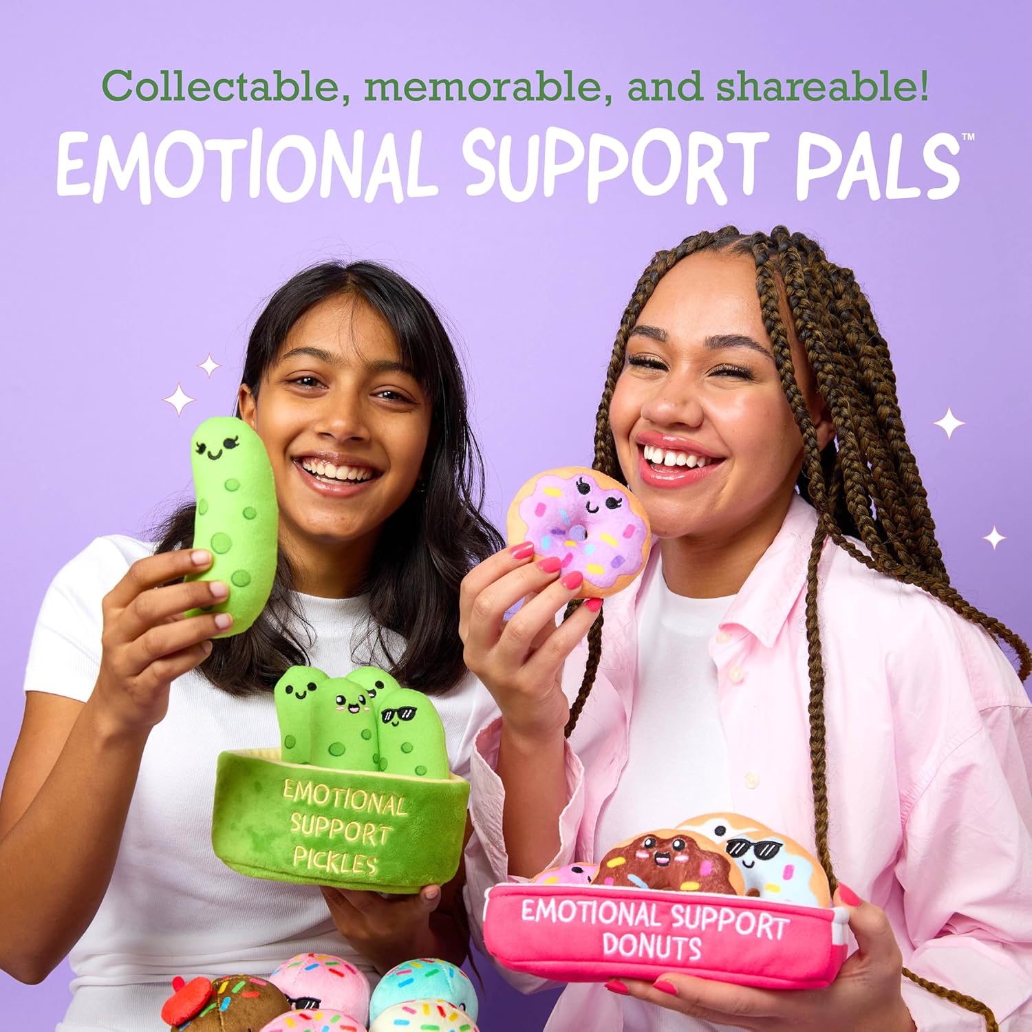 Emotional Support Pickles Plush Set with Basket