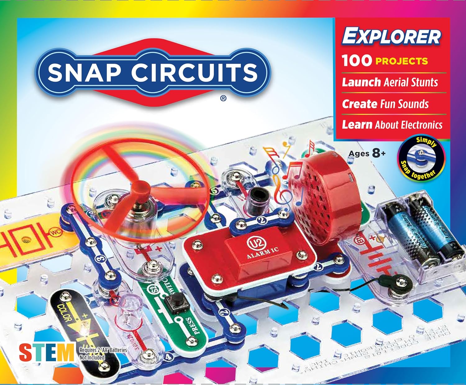 Snap Circuits Jr SC-100 Electronics Kit for Kids 8