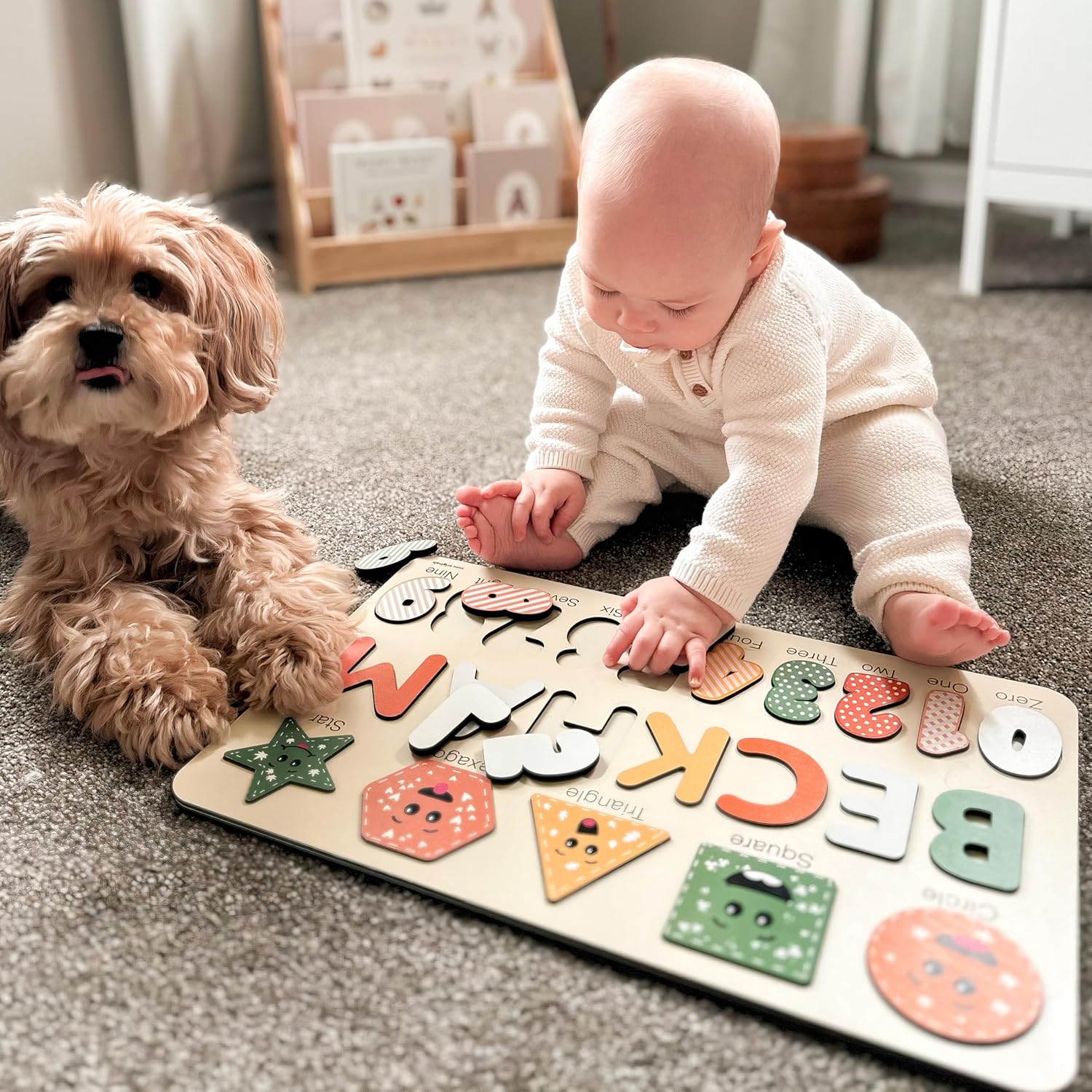 Zuzu Puzzle Personalized Name Wooden Toy for Toddlers