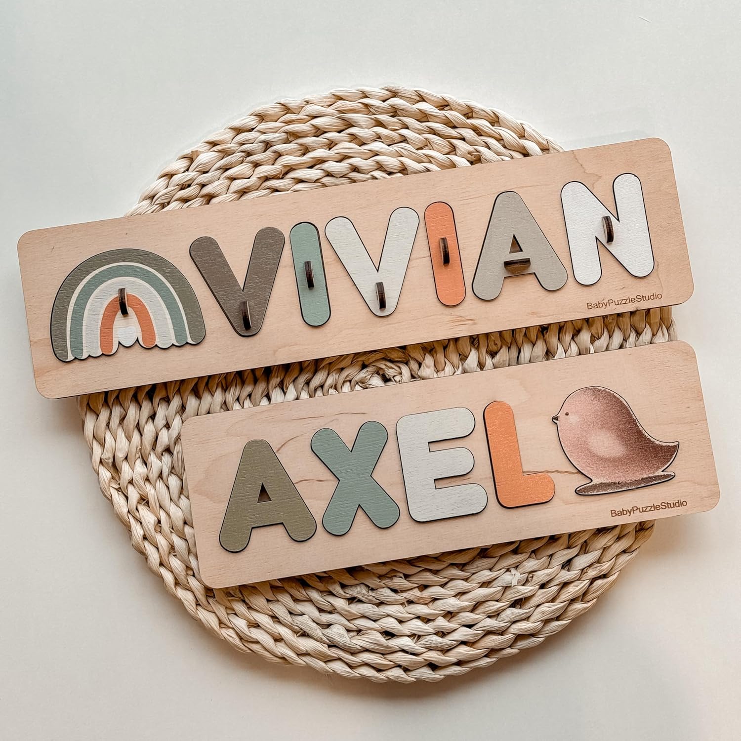 Personalized Baby Name Puzzle With Pegs