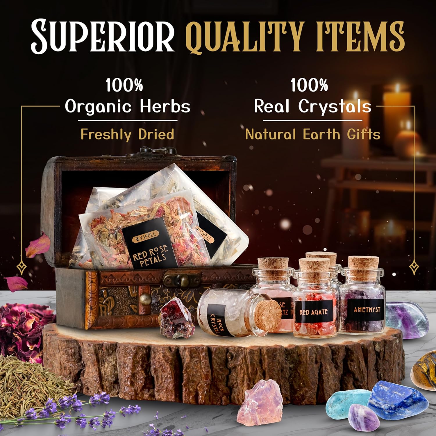 Wyspell Witchcraft Supplies Kit 54PCS