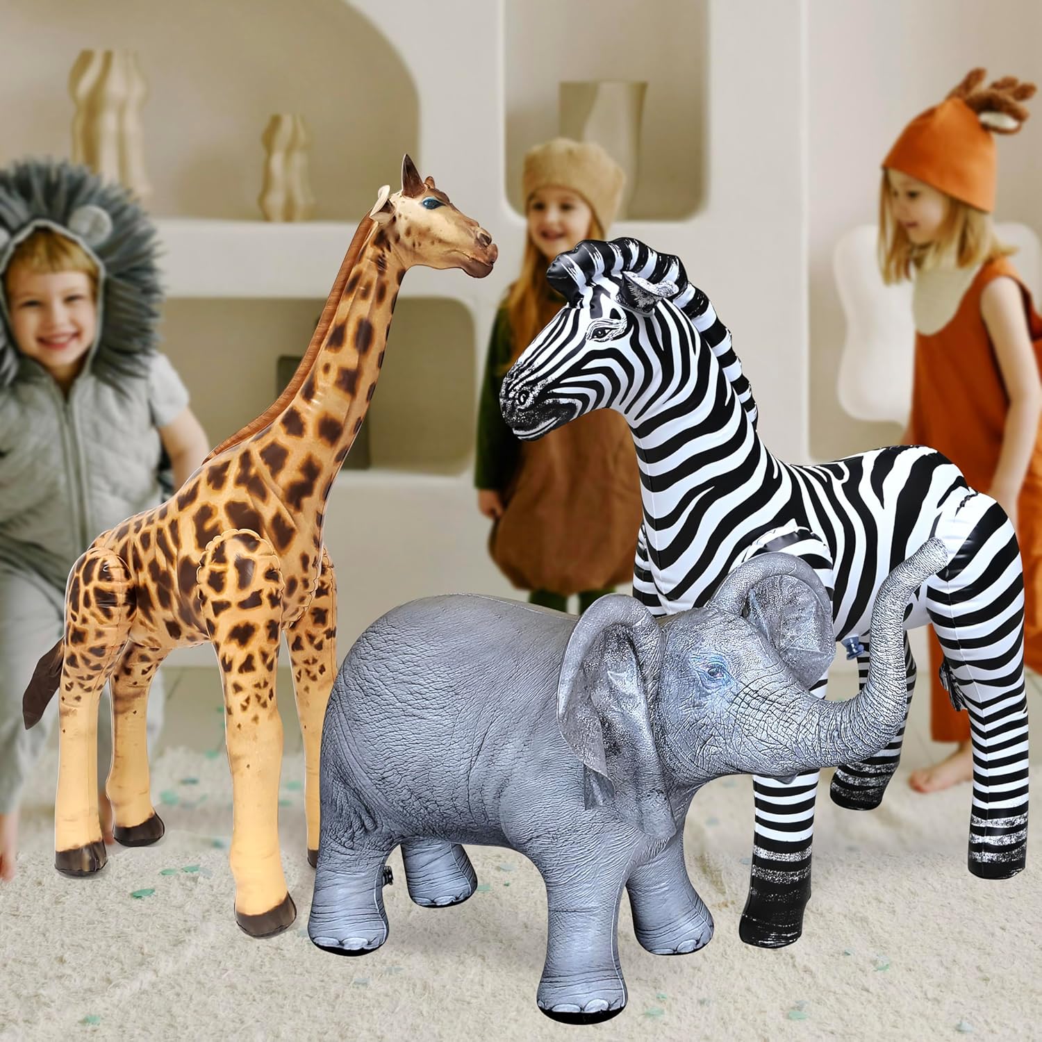 Jet Creations Life on Earth Wildlife Safari Inflatable Bundle 3-PK