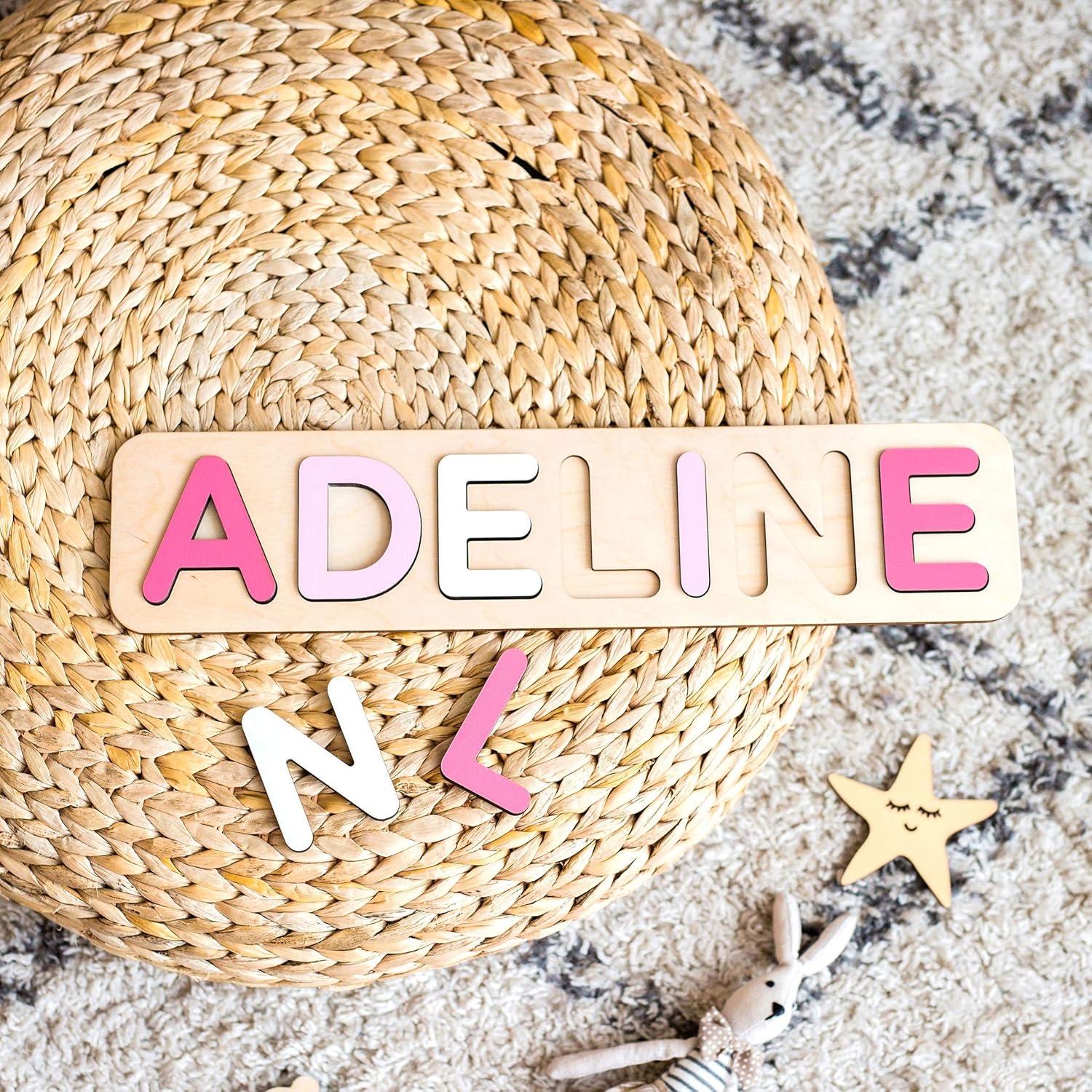 Personalized Wooden Name Puzzle for Kids 1
