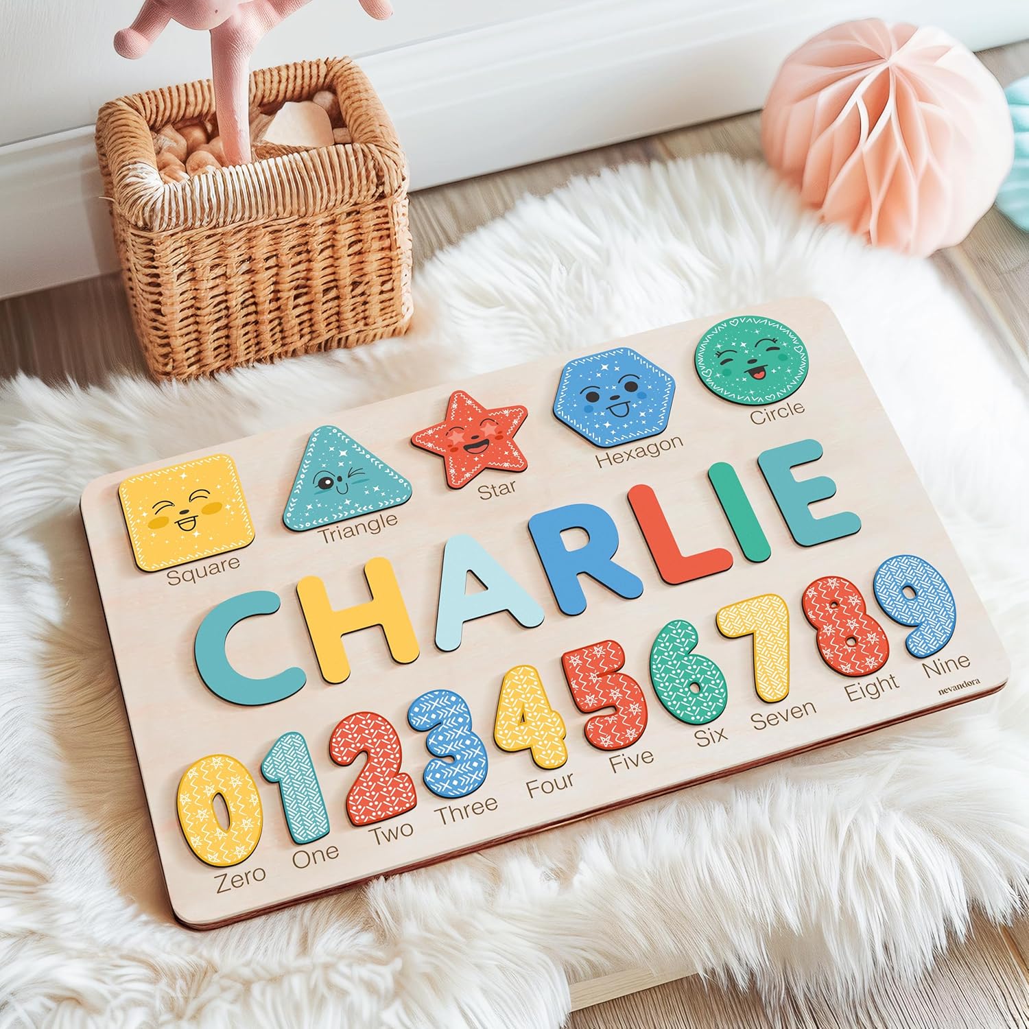 Personalized Wooden Name Puzzle for Kids Educational Toy