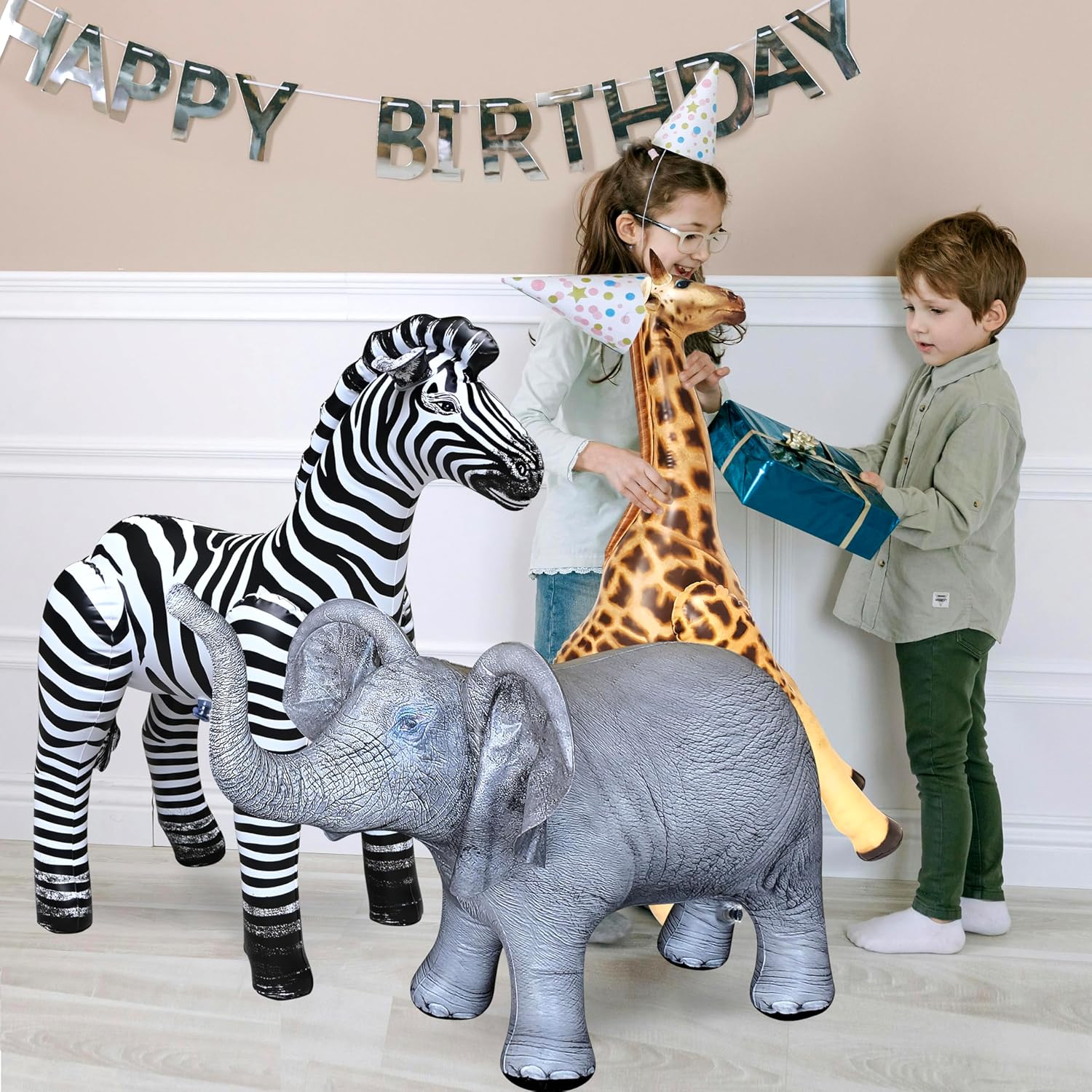 Jet Creations Life on Earth Wildlife Safari Inflatable Bundle 3-PK
