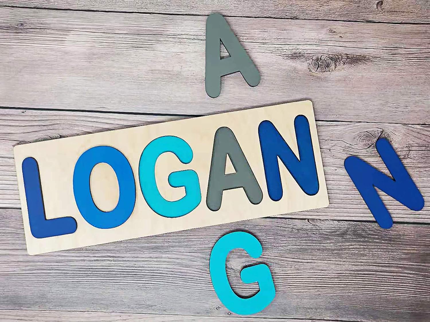 Fasciino Handmade Wooden Name Puzzle with Engraving 1