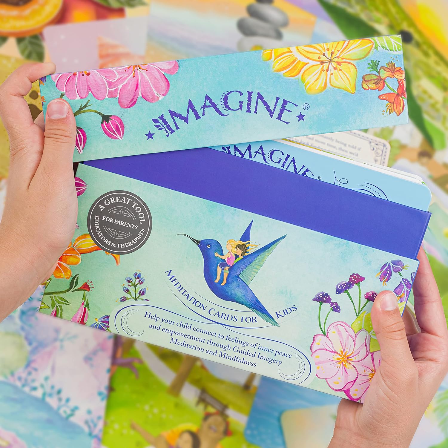 Imagine Meditation Cards for Kids - Mindfulness Relaxation Kit