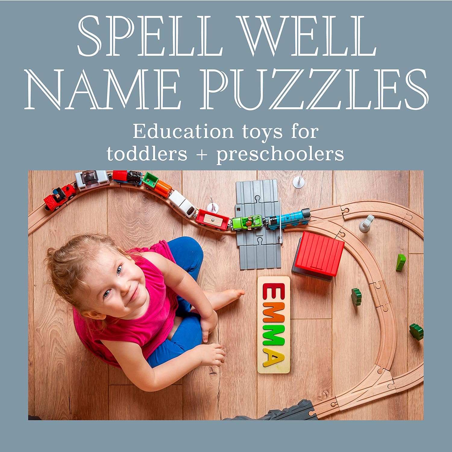 Personalized Wooden Name Puzzle for Kids Up to 12 Letters