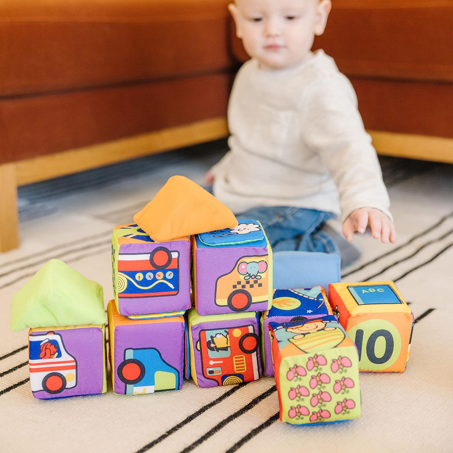 Melissa Doug Ks Kids Match and Build Soft Blocks Set