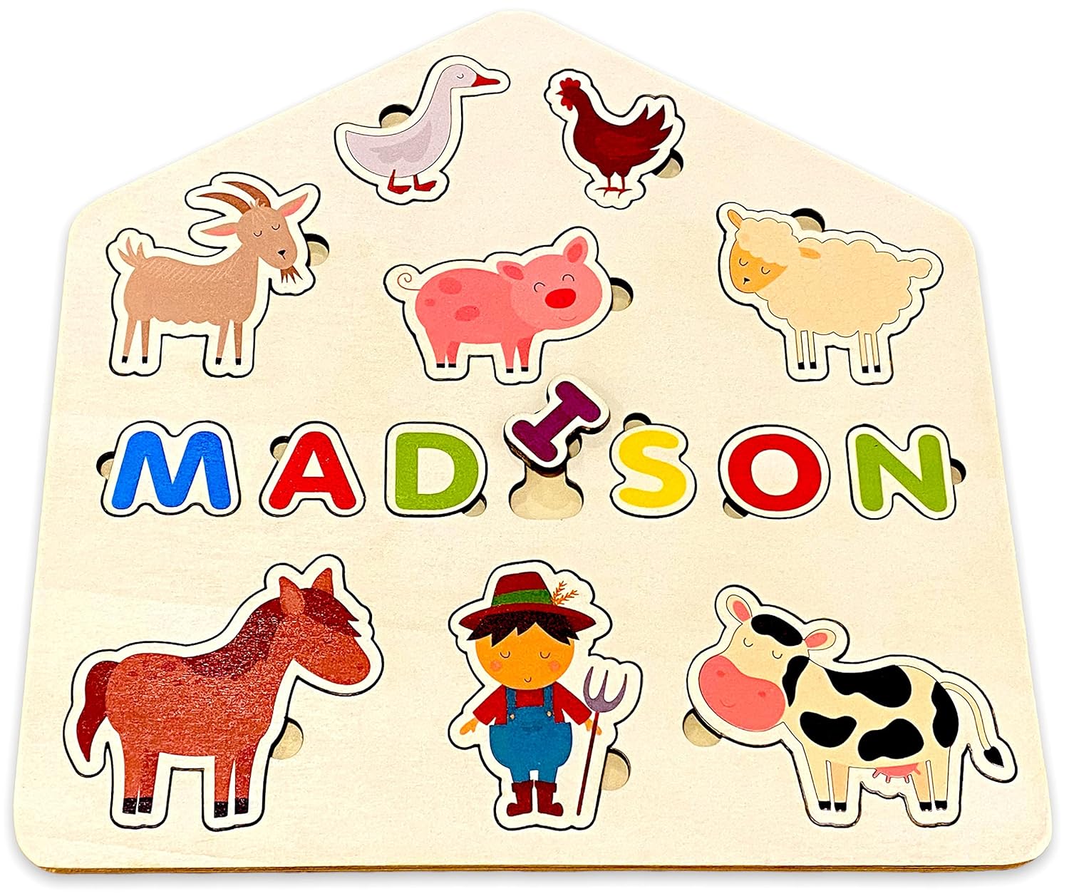 BeGenuine Wooden Name Puzzle for Kids