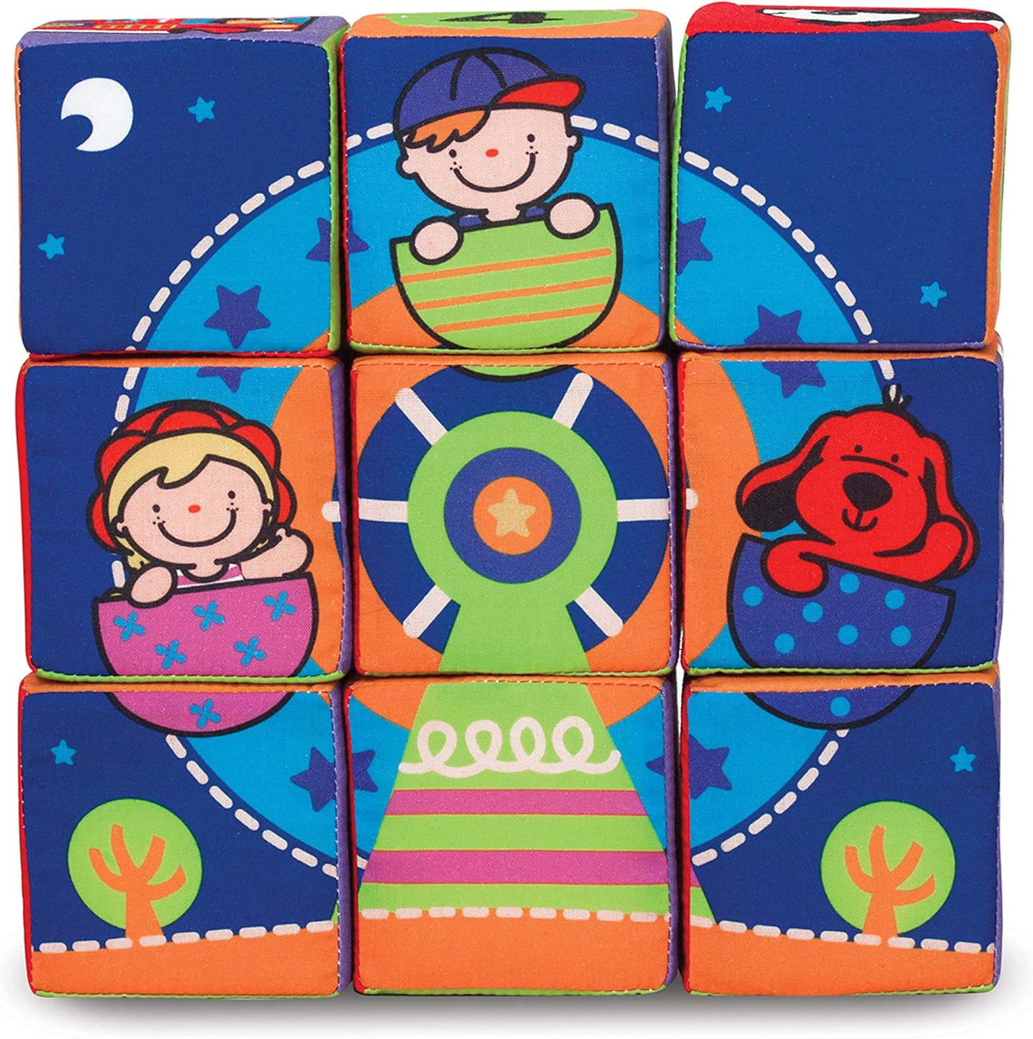 Melissa Doug Ks Kids Match and Build Soft Blocks Set