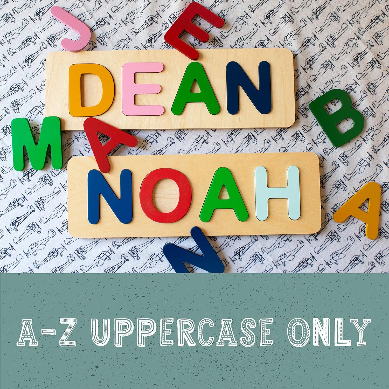 Personalized Wooden Name Puzzle for Kids Up to 12 Letters