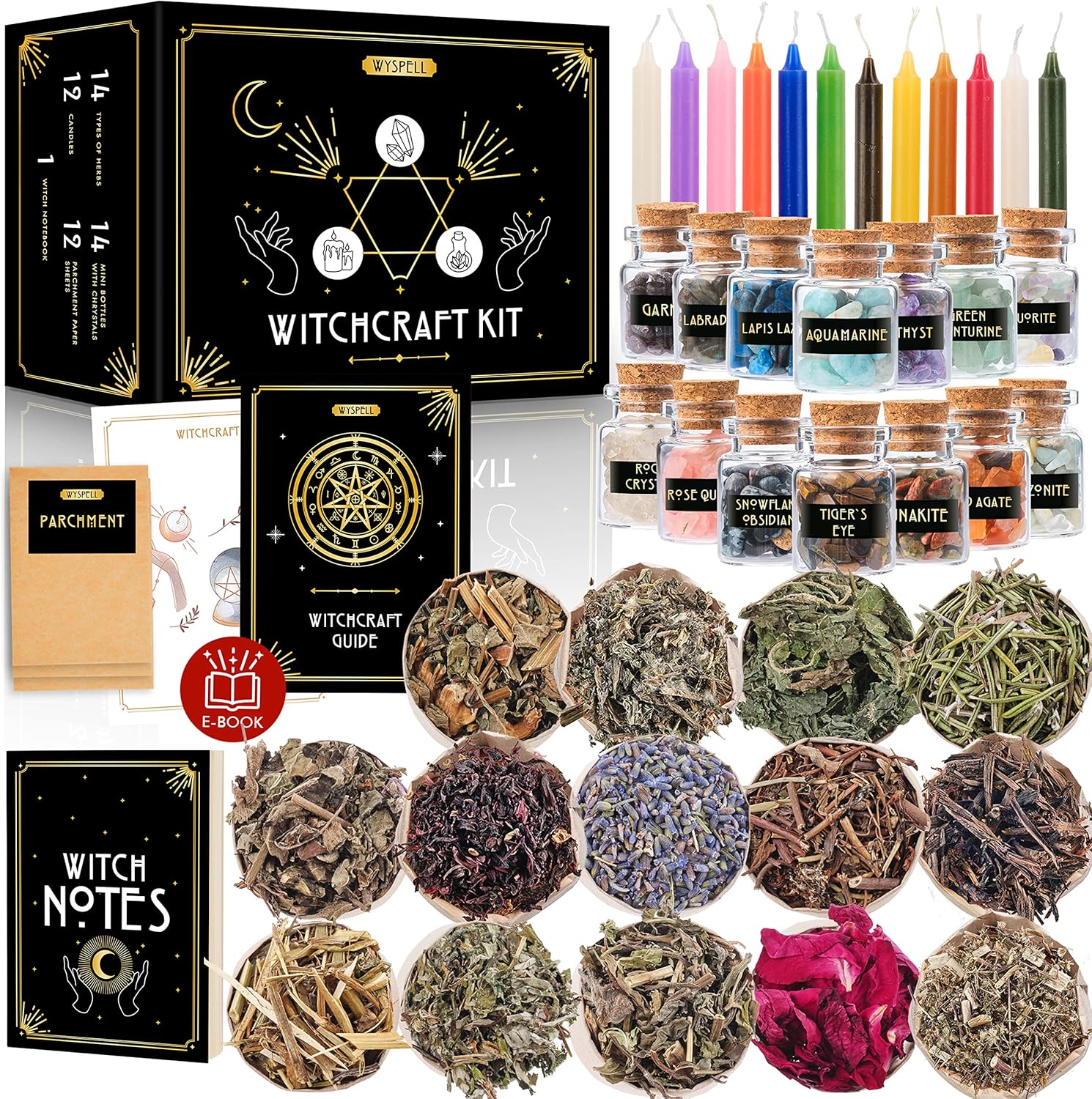 Wyspell Witchcraft Supplies Kit 54PCS